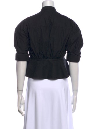 Acler V-Neck Short Sleeve Crop Top