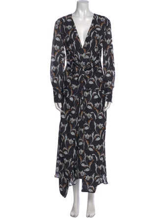 Acler Printed Long Dress