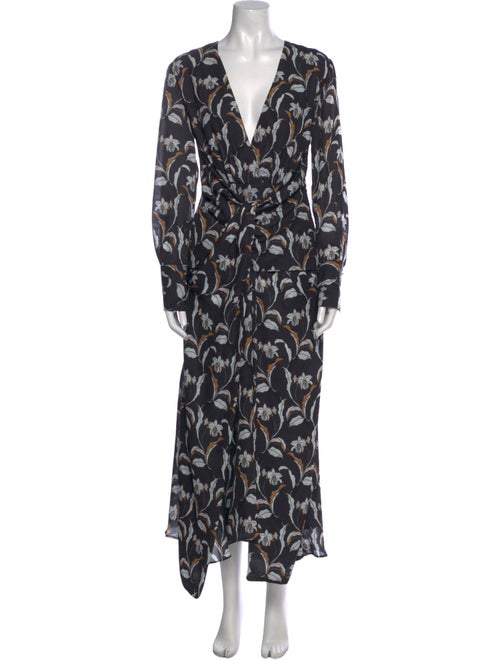 Acler Printed Long Dress