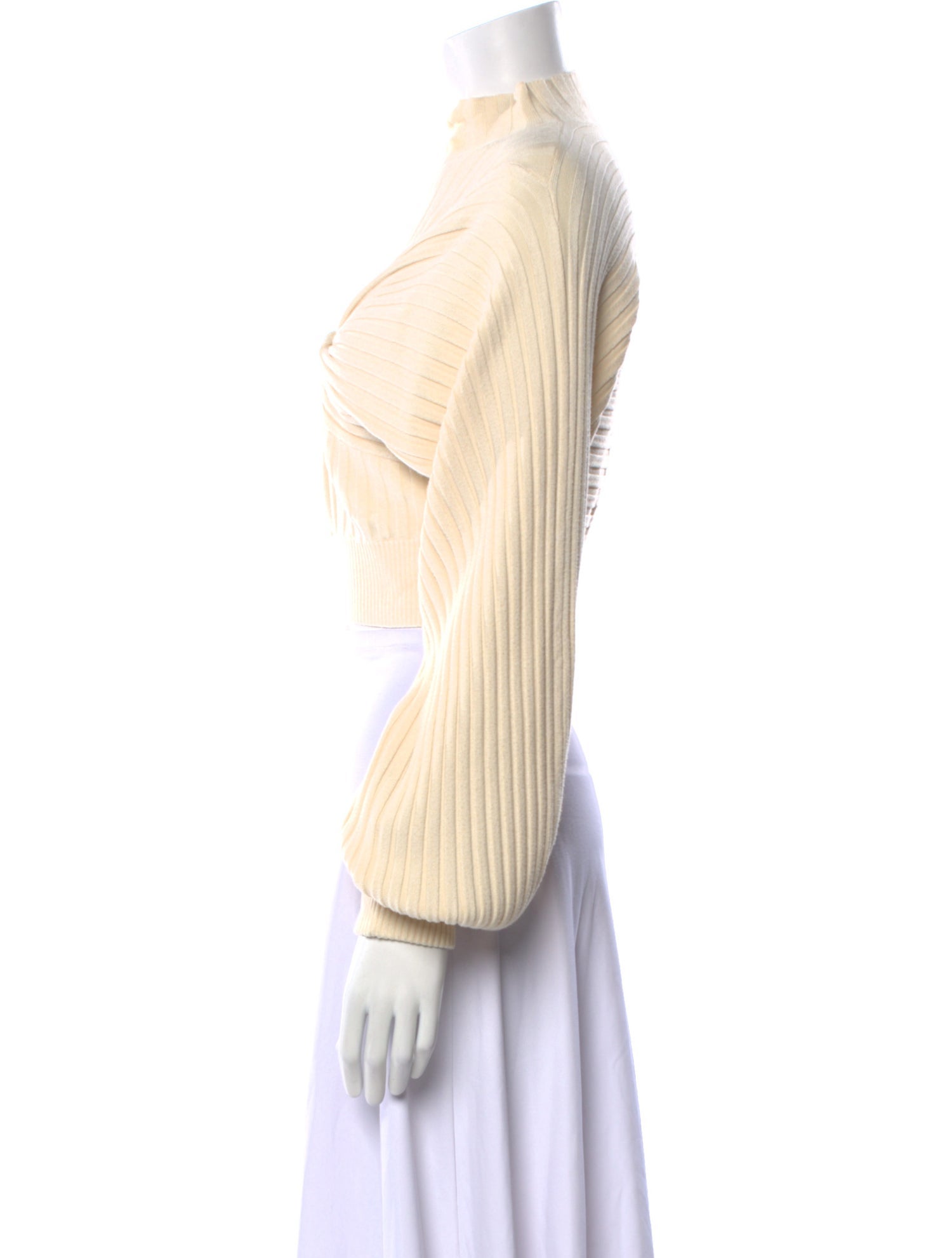 Acler Mock Neck Long Sleeve Crop Top