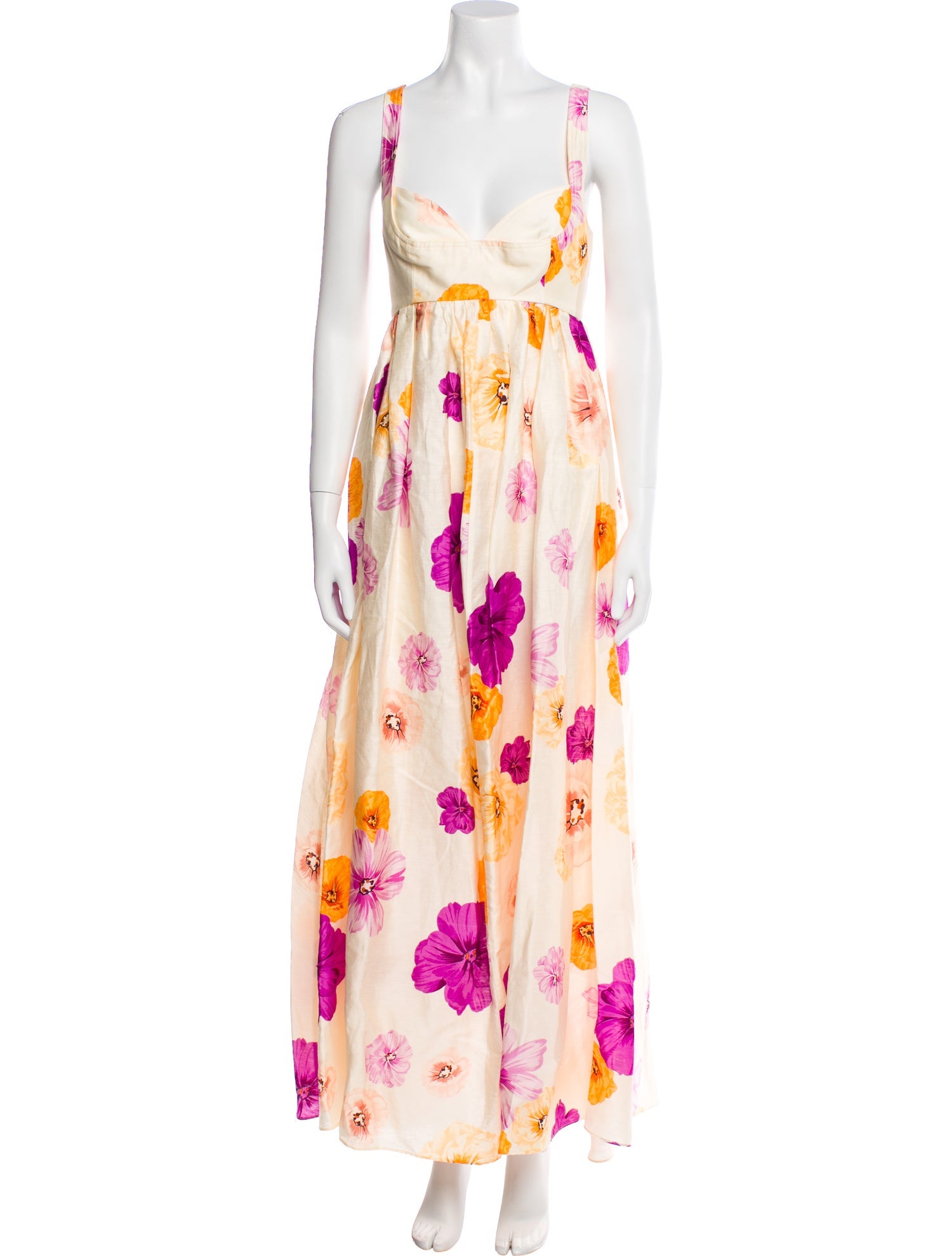 Acler Floral Print Long Dress