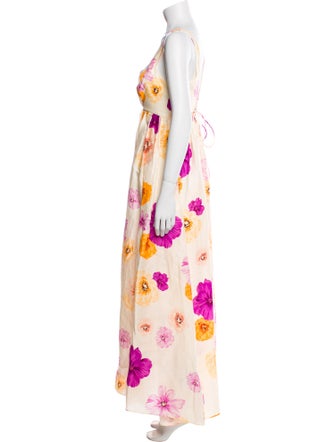 Acler Floral Print Long Dress