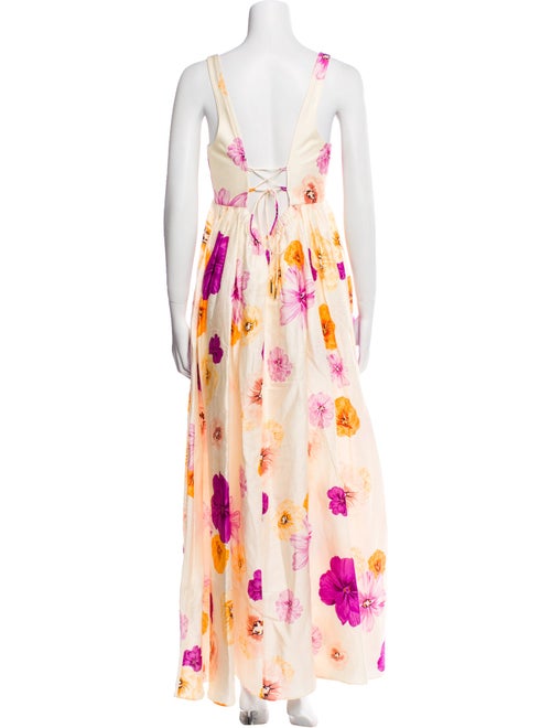 Acler Floral Print Long Dress