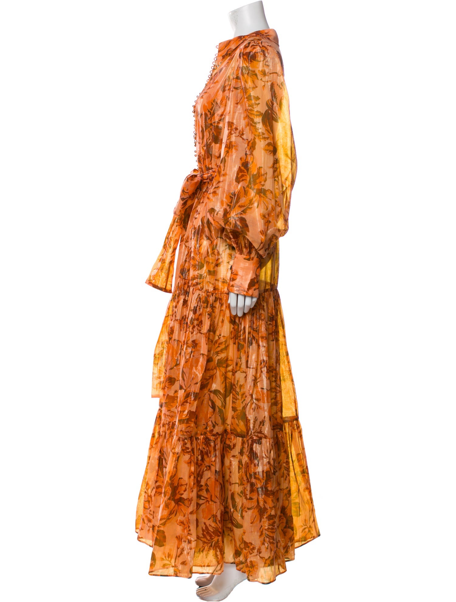 Acler Printed Long Dress