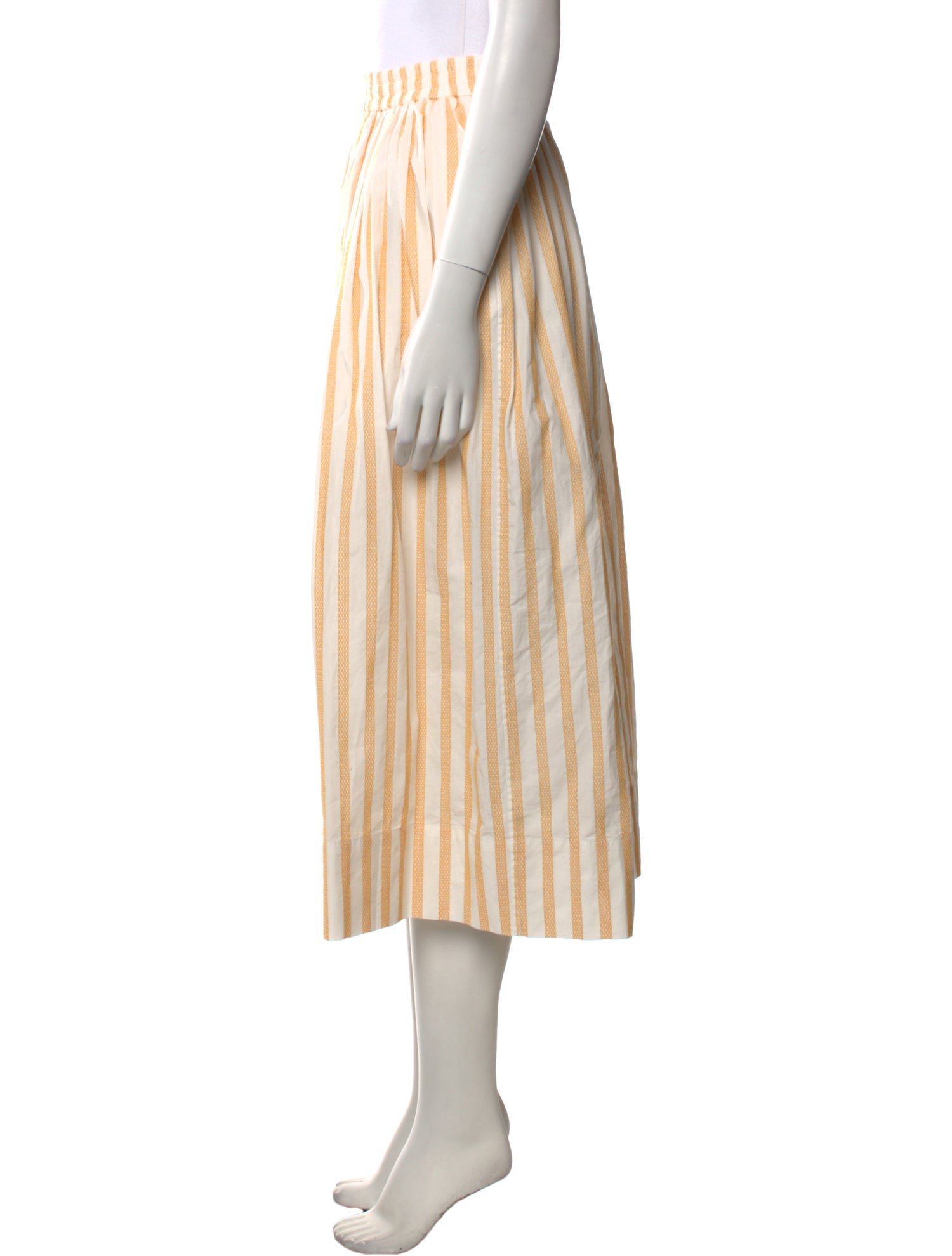 Acler Striped Midi Length Skirt