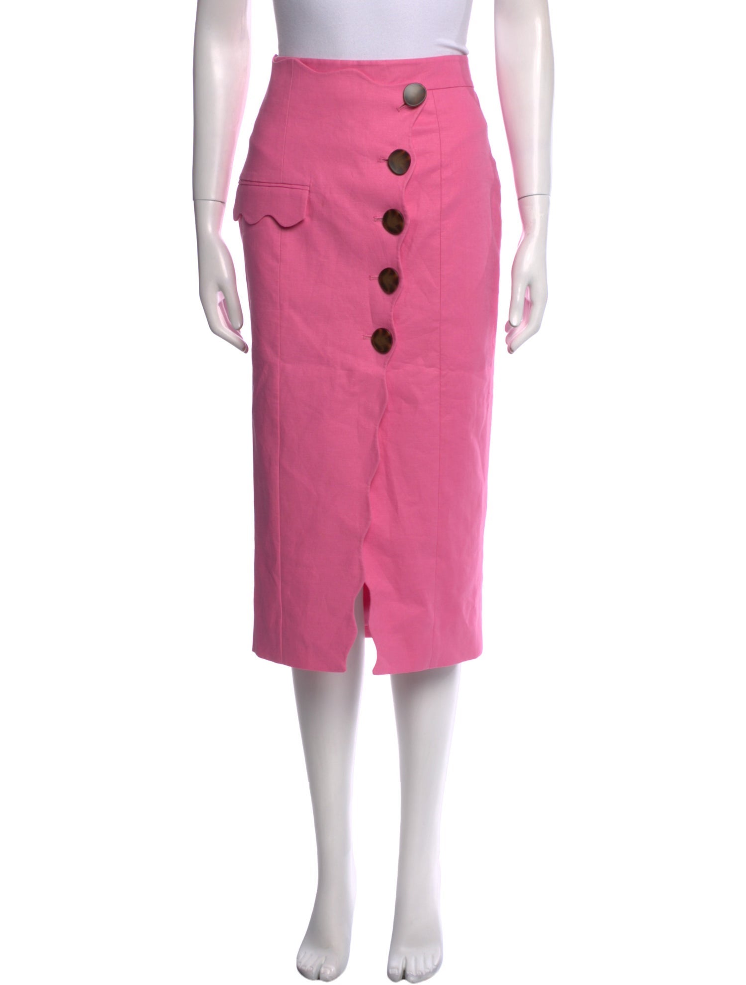 Acler Linen Midi Length Skirt