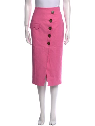 Acler Linen Midi Length Skirt