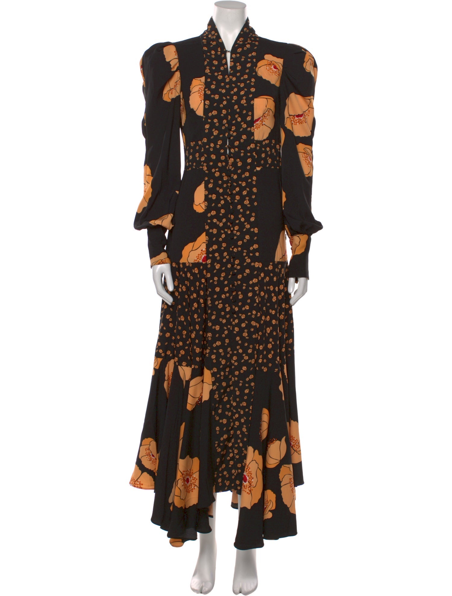 Acler Floral Print Long Dress