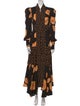 Acler Floral Print Long Dress