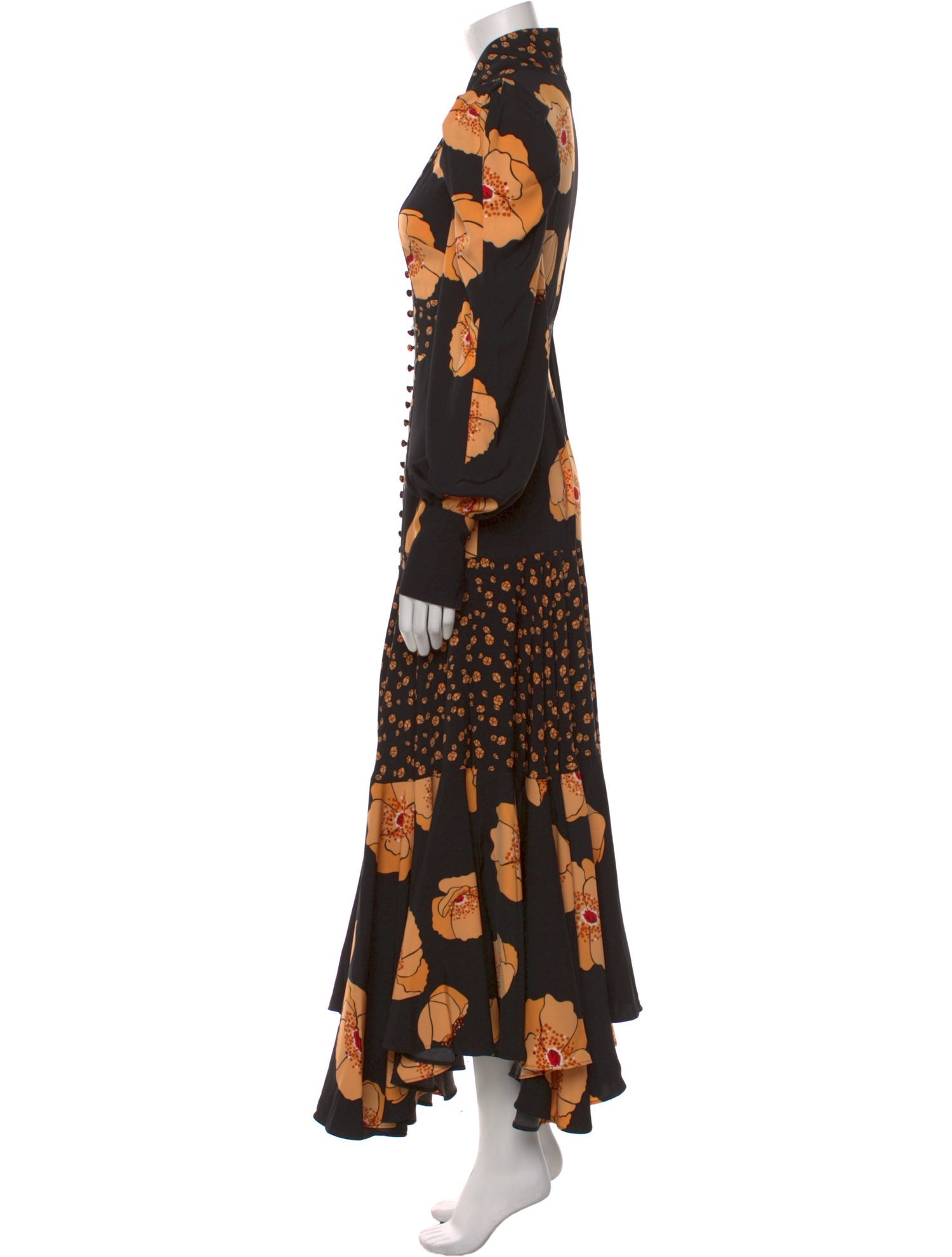 Acler Floral Print Long Dress