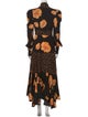 Acler Floral Print Long Dress