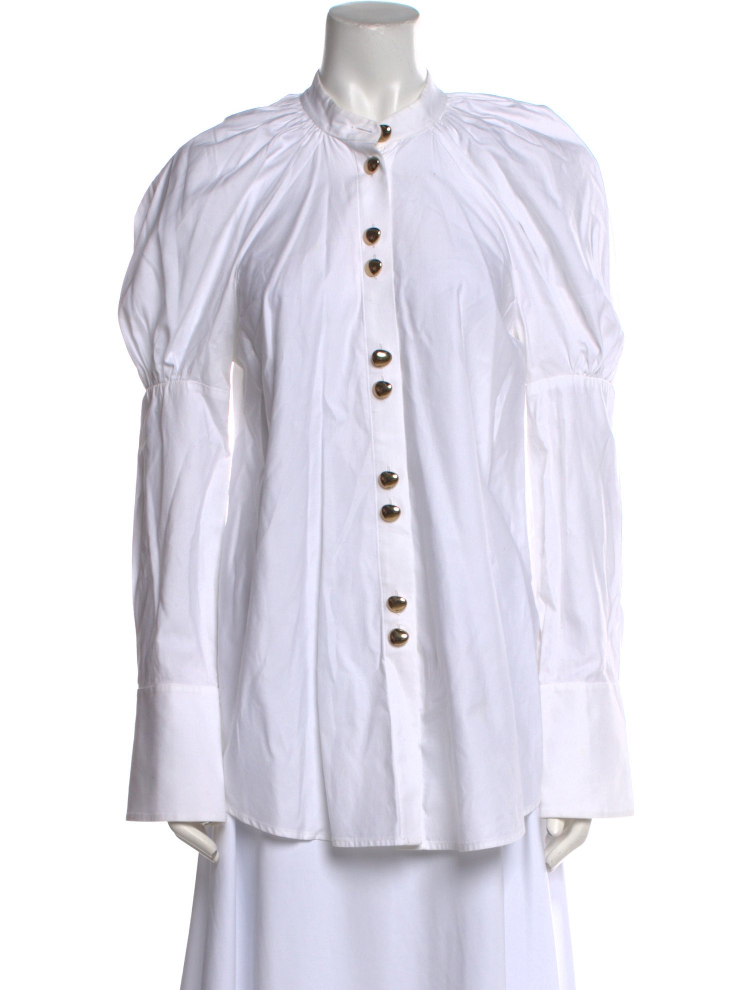 Acler Mock Neck Long Sleeve Button-Up Top