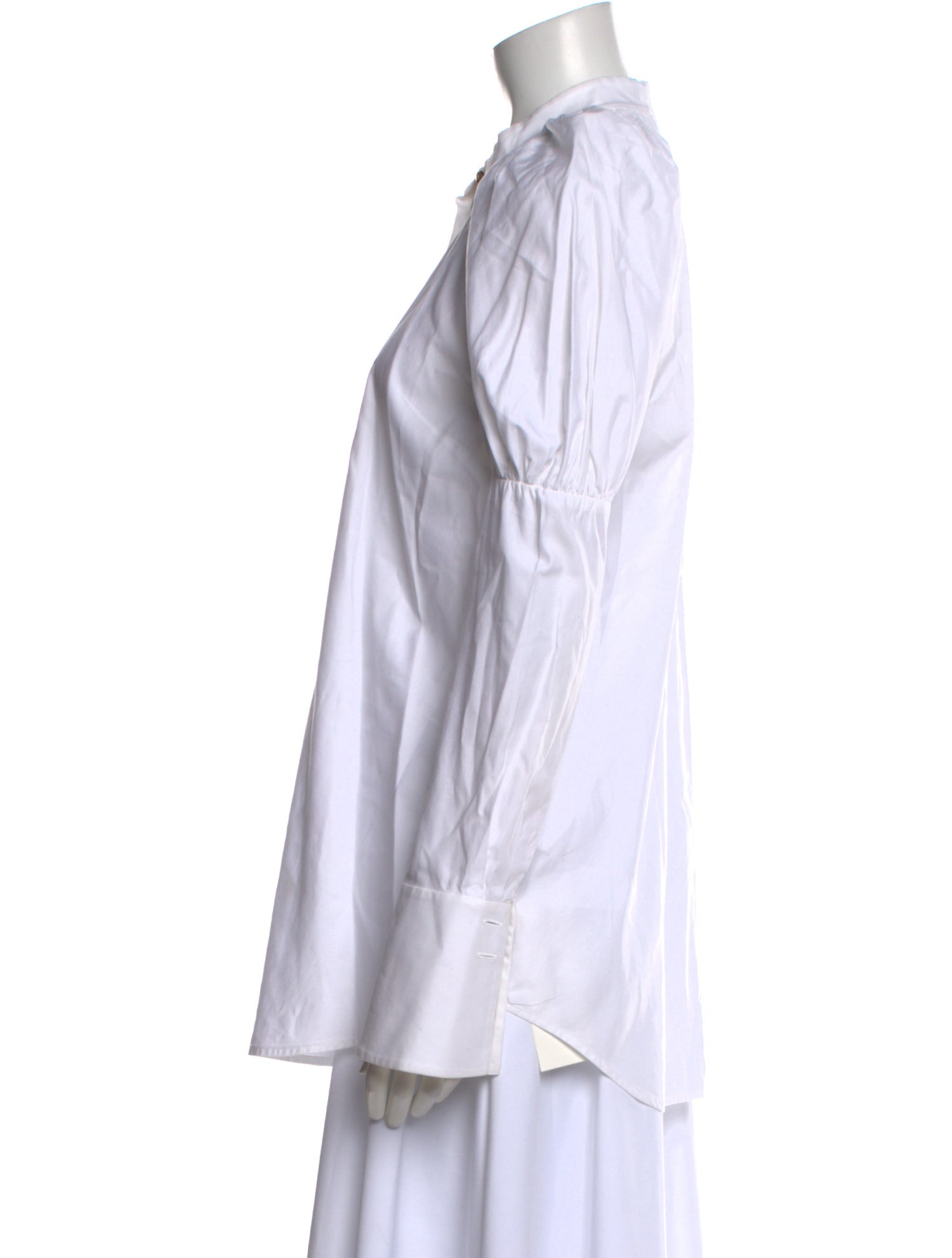 Acler Mock Neck Long Sleeve Button-Up Top