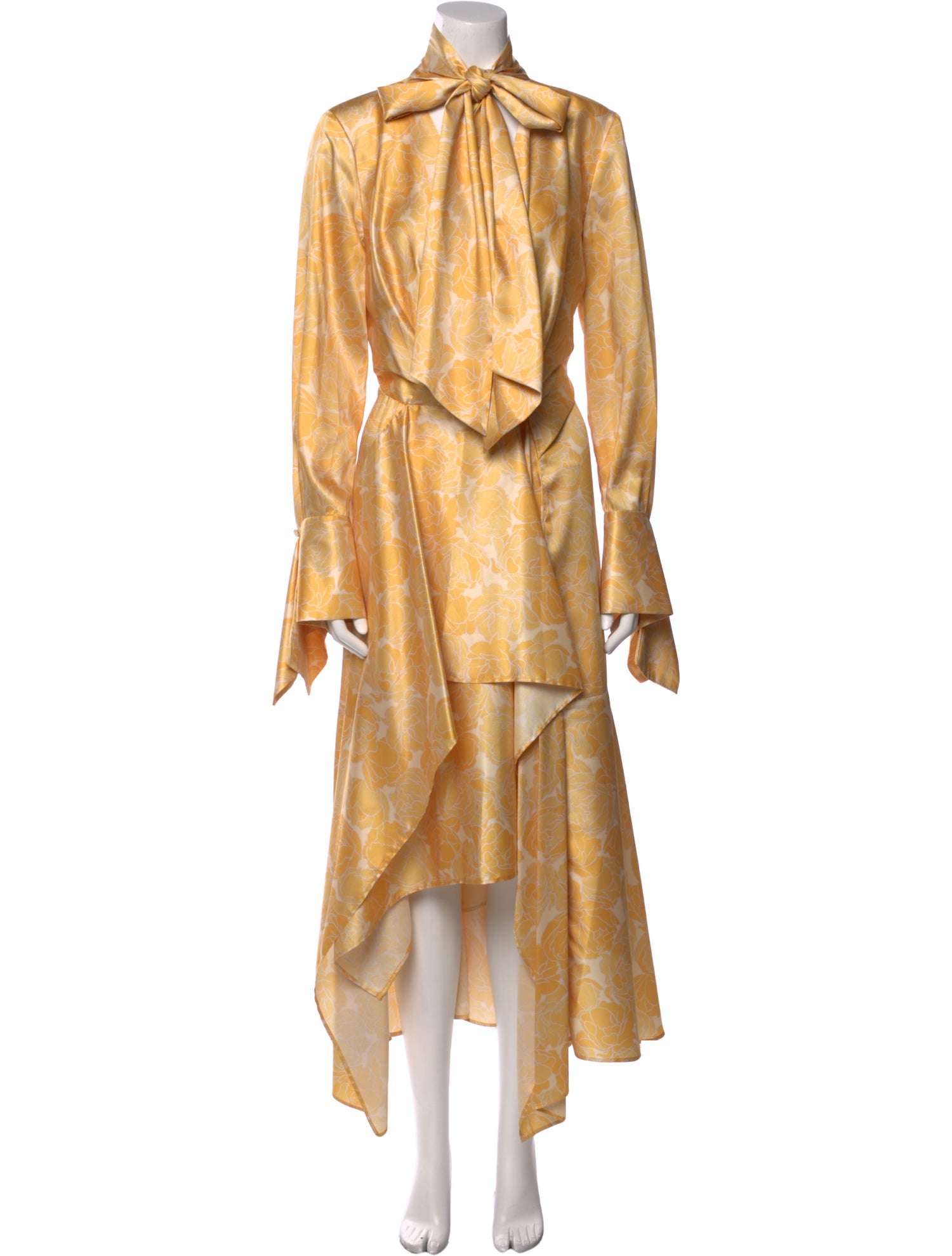 Acler Floral Print Long Dress