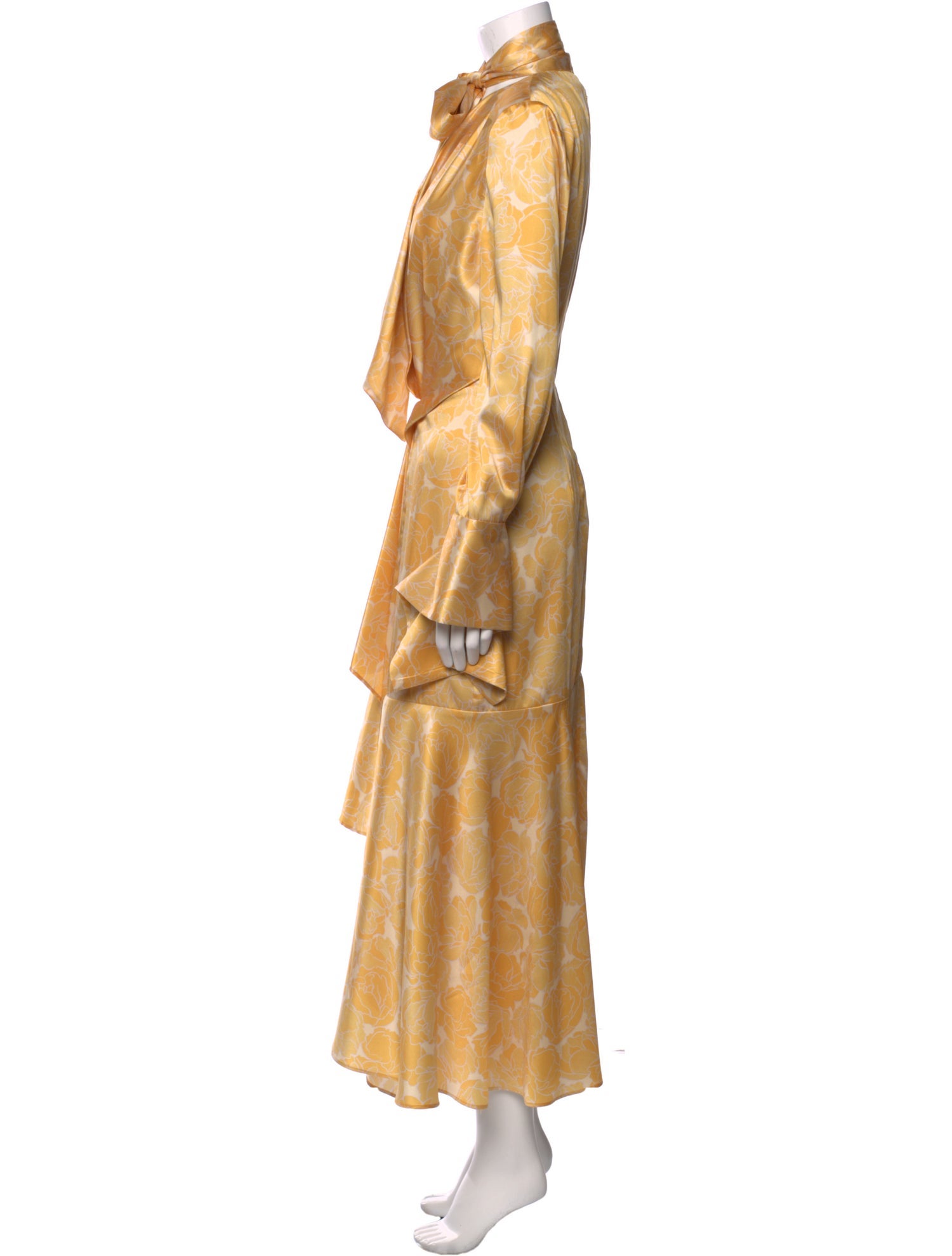 Acler Floral Print Long Dress