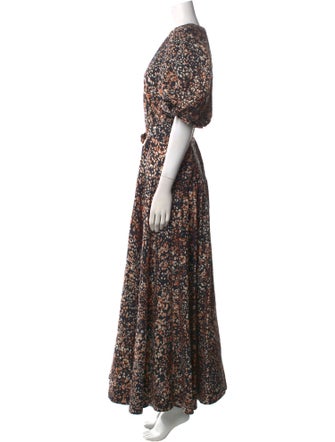 Acler Floral Print Long Dress