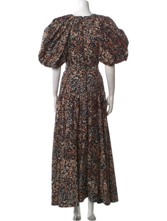 Acler Floral Print Long Dress