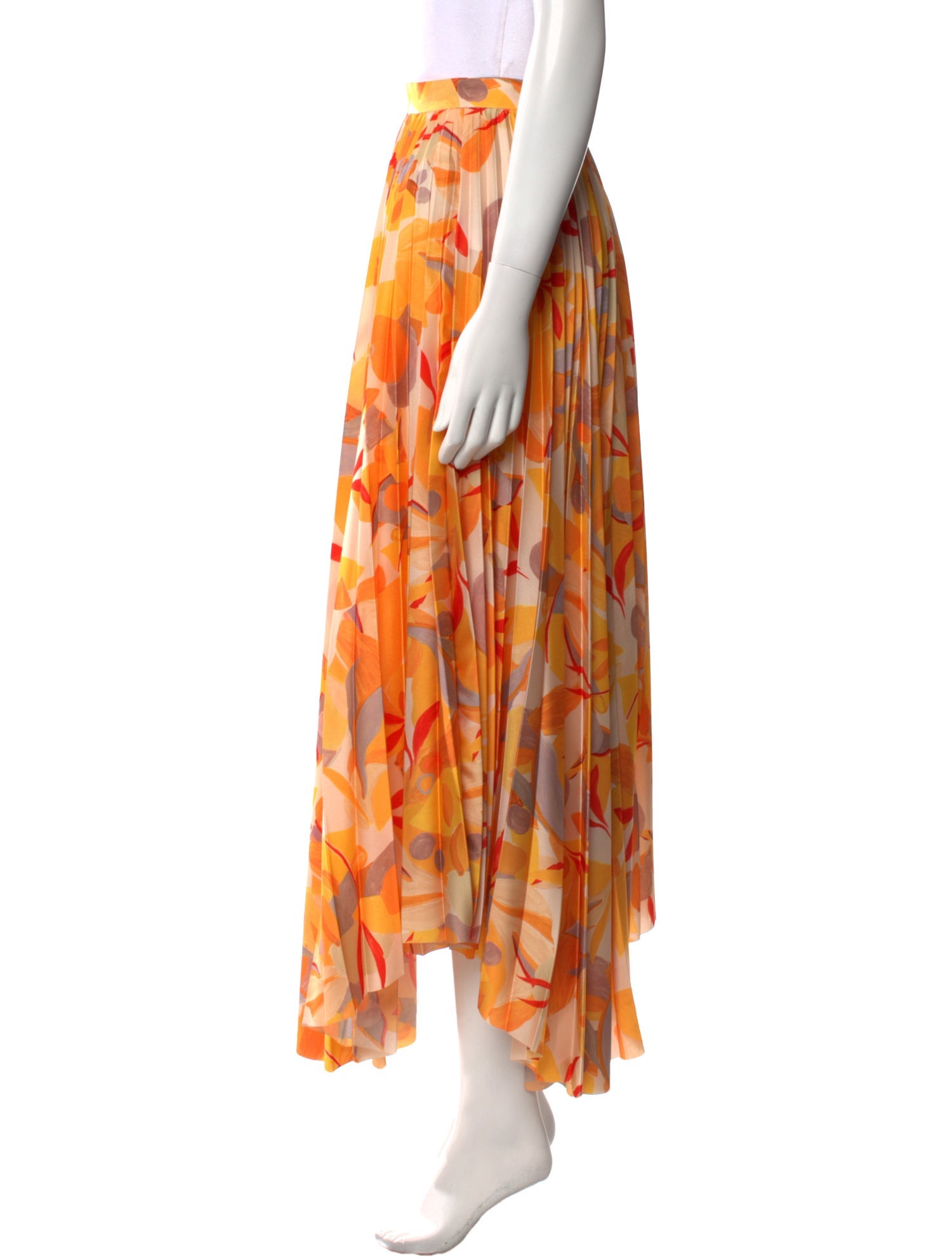 Acler Floral Print Midi Length Skirt