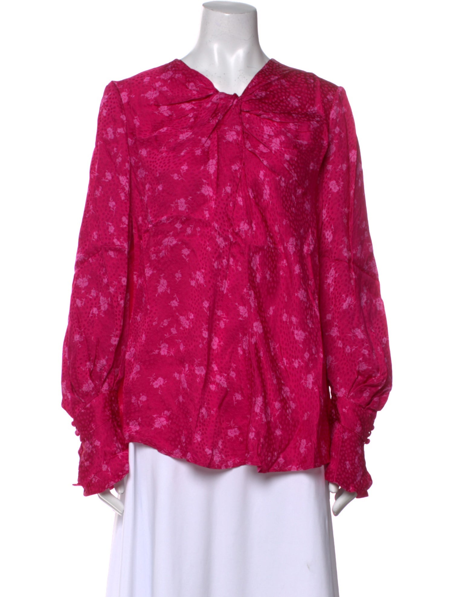 Acler Floral Print V-Neck Blouse