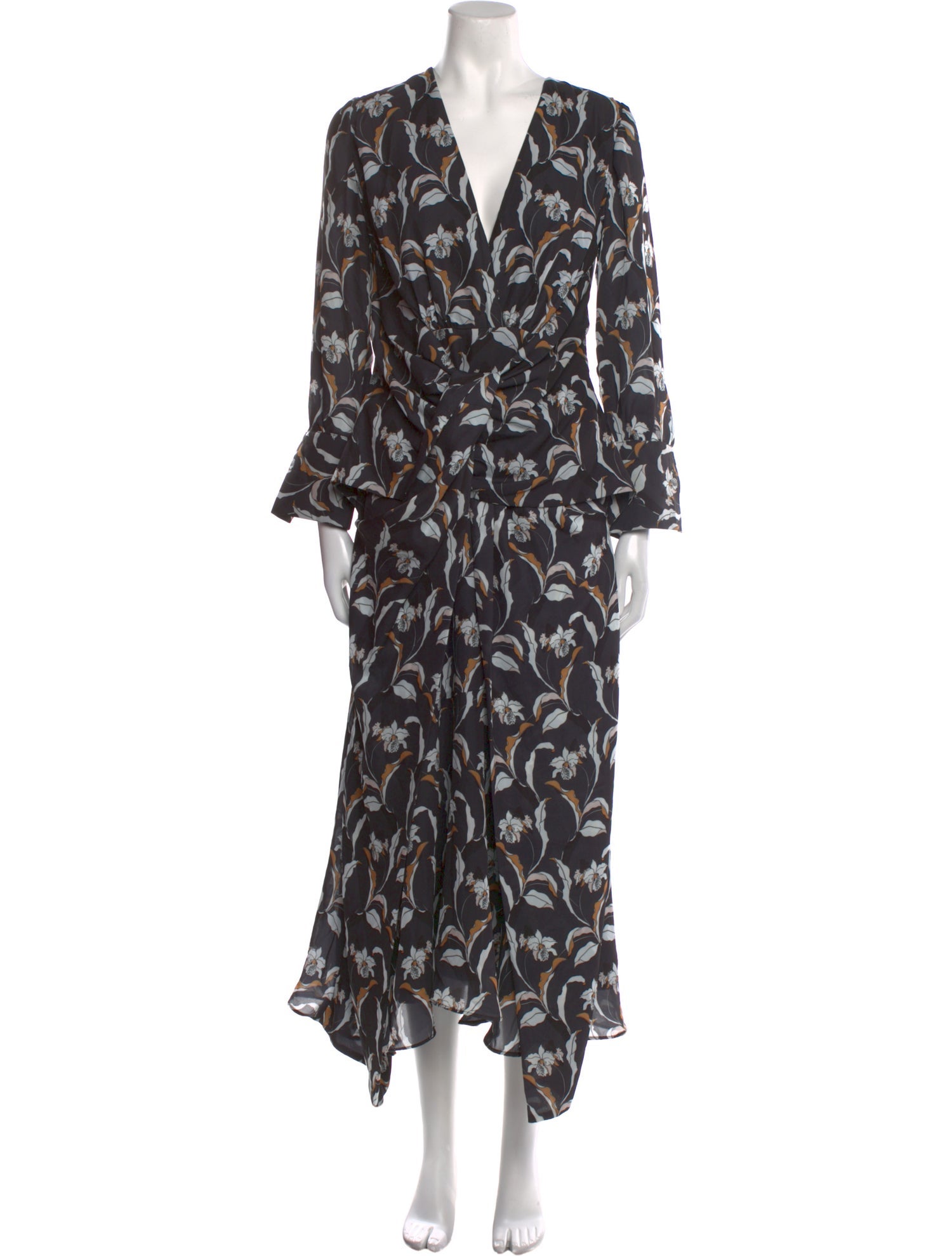 Acler Printed Long Dress