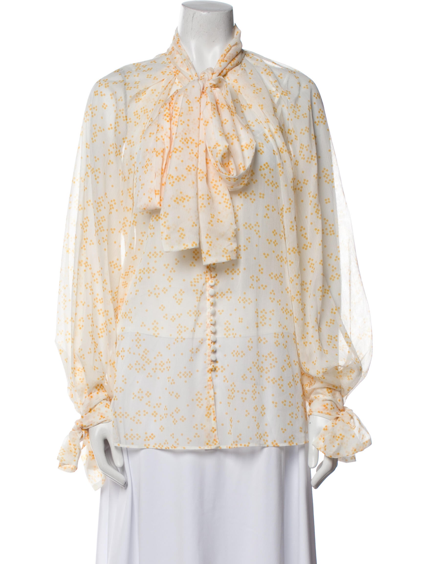 Acler Floral Print Mock Neck Blouse