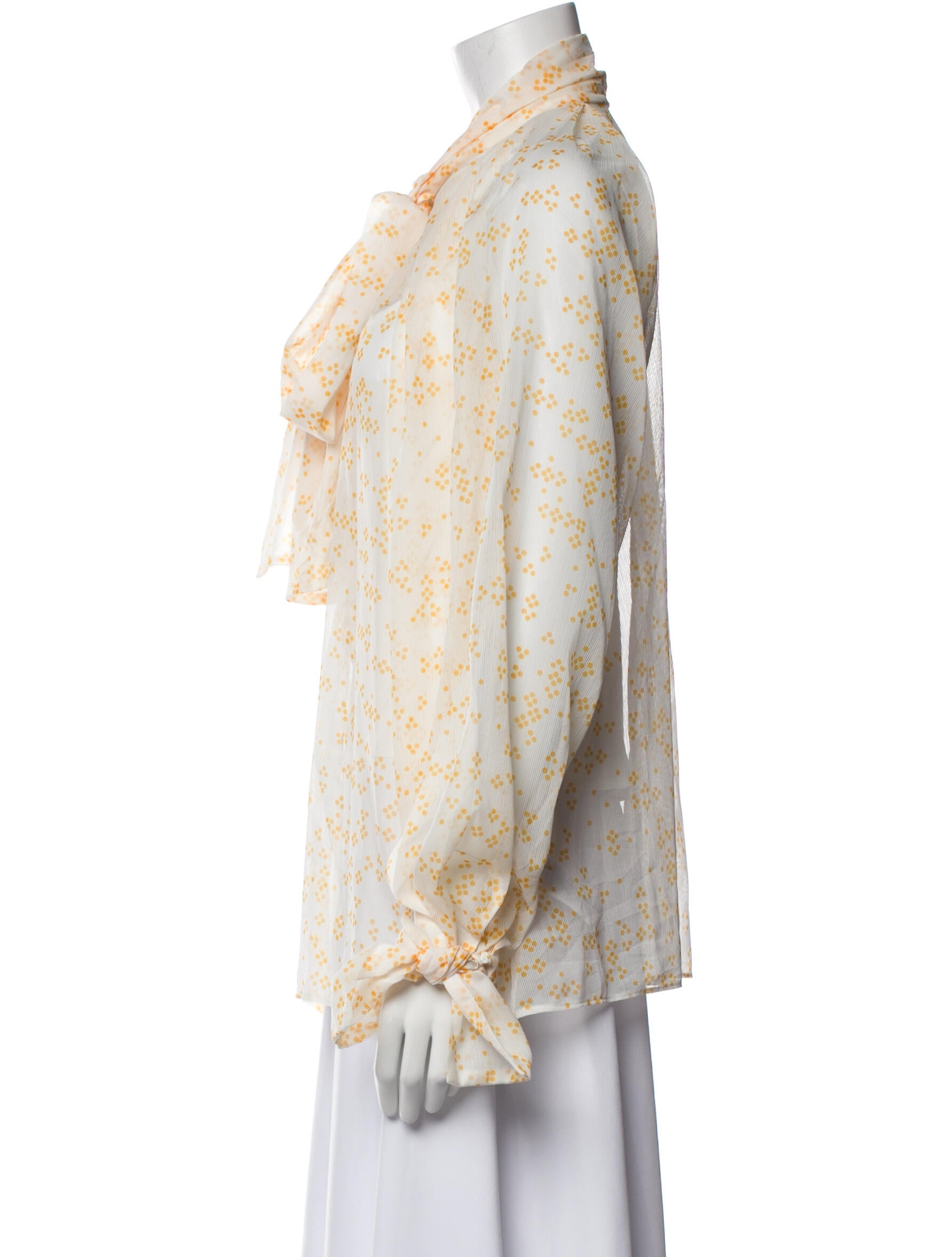 Acler Floral Print Mock Neck Blouse