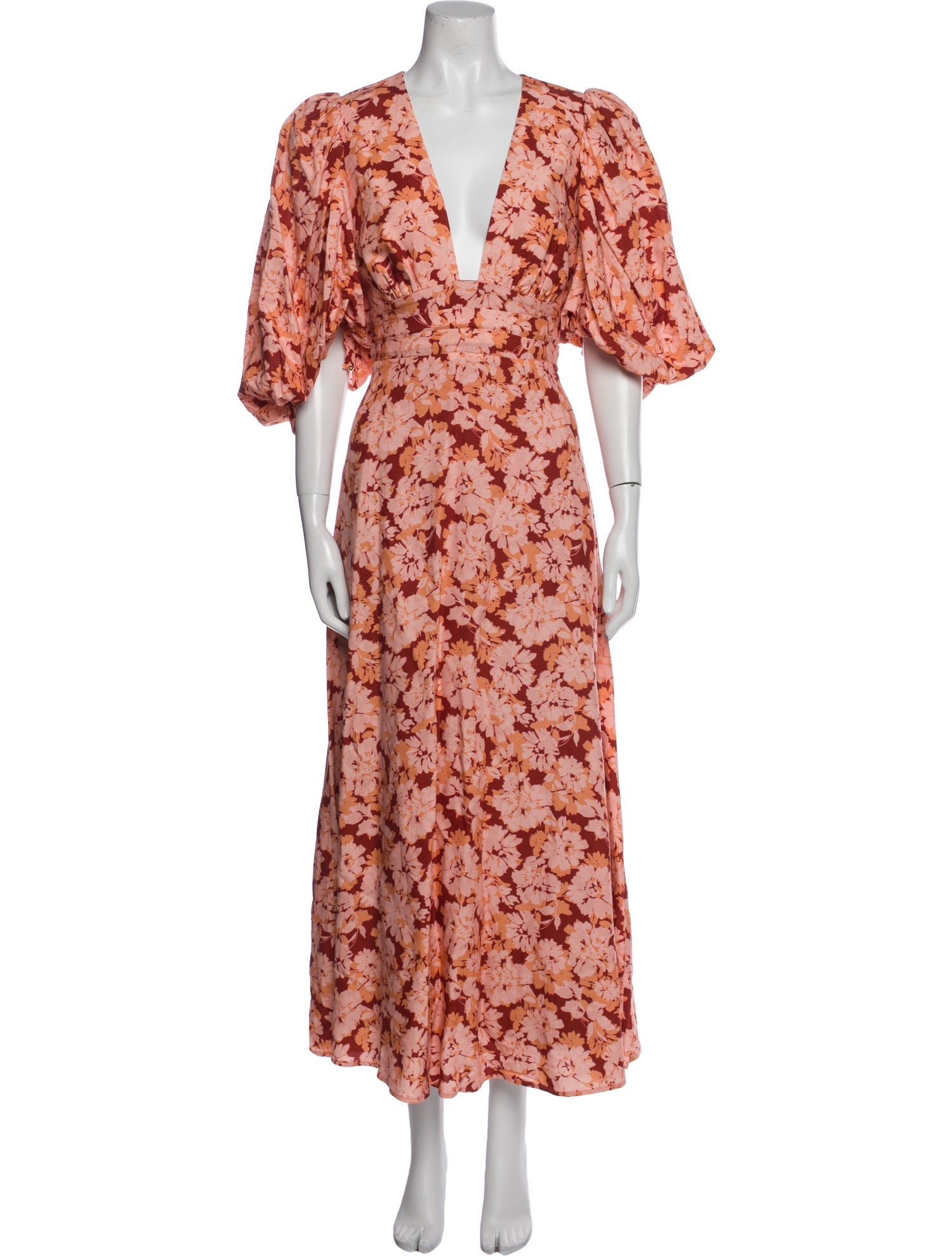 Acler Floral Print Long Dress