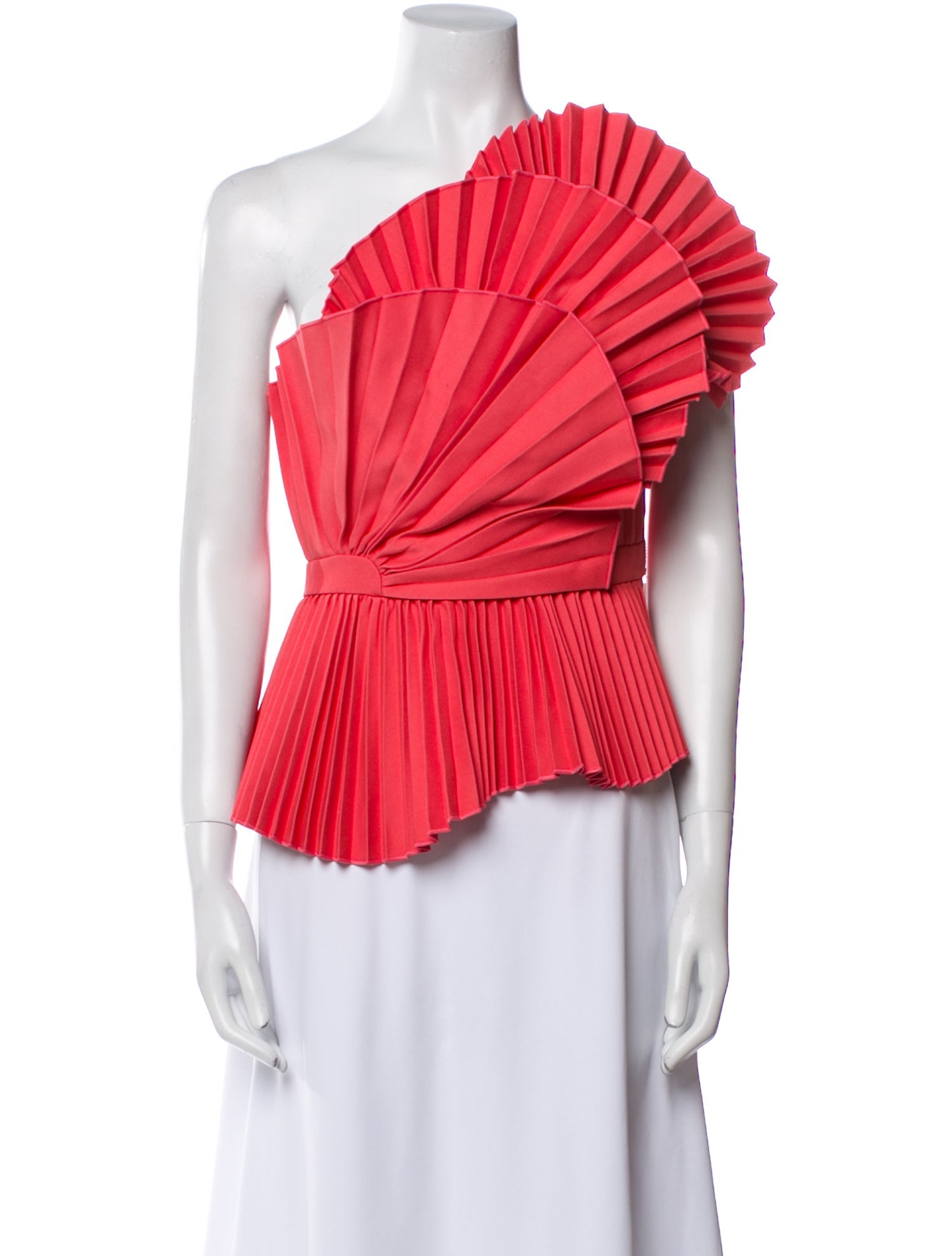 Acler One-Shoulder Sleeveless Crop Top