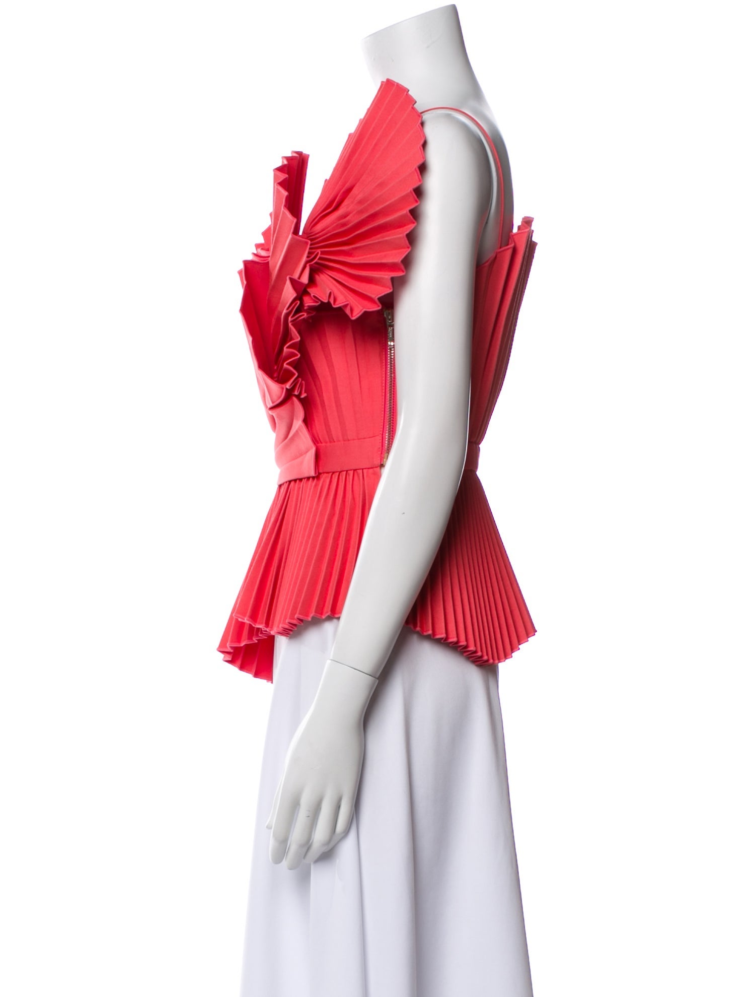 Acler One-Shoulder Sleeveless Crop Top