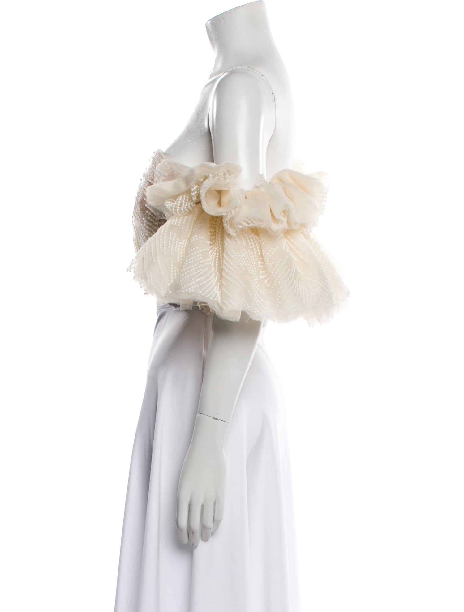 Acler Off-The-Shoulder Short Sleeve Crop Top