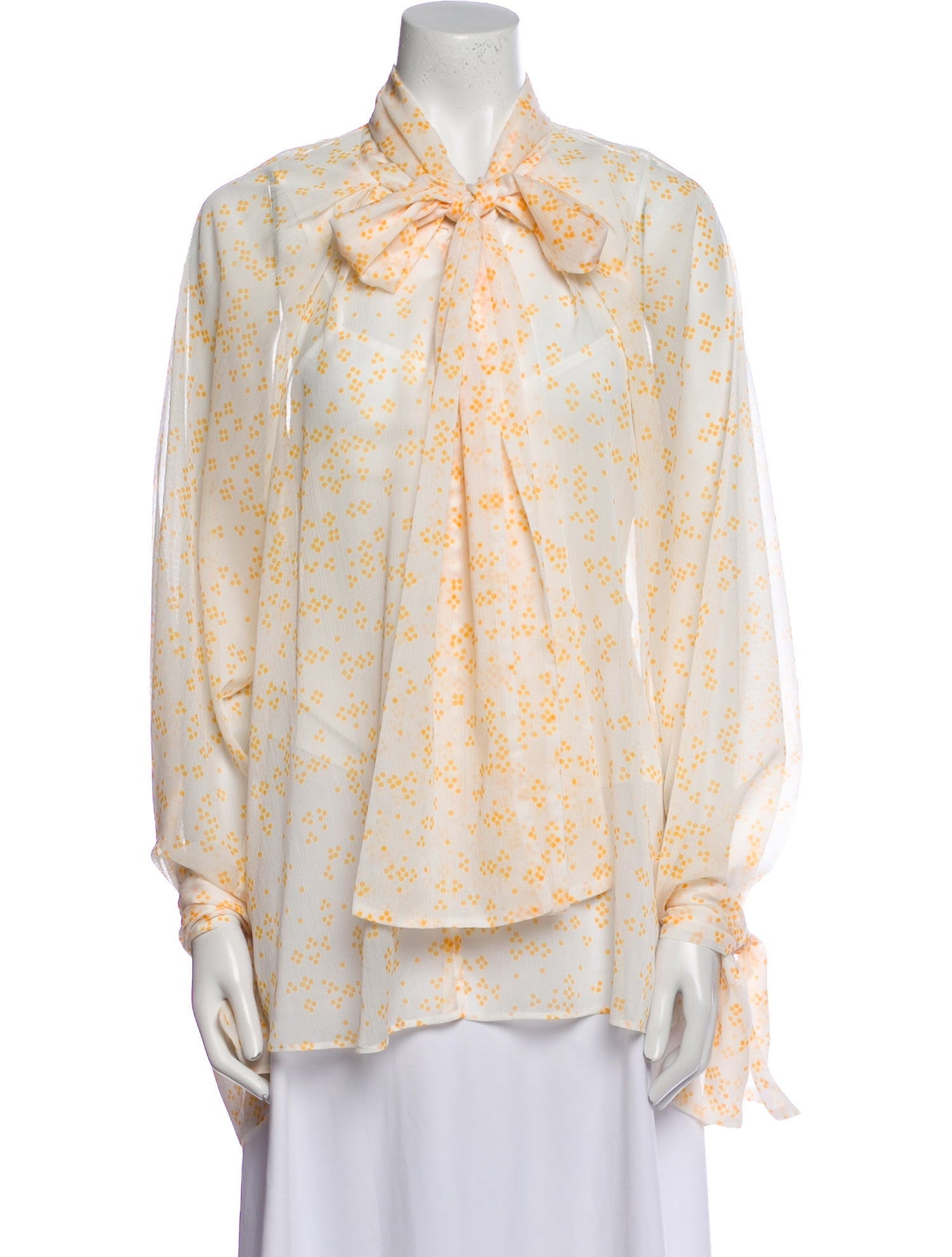 Acler Floral Print Long Sleeve Blouse