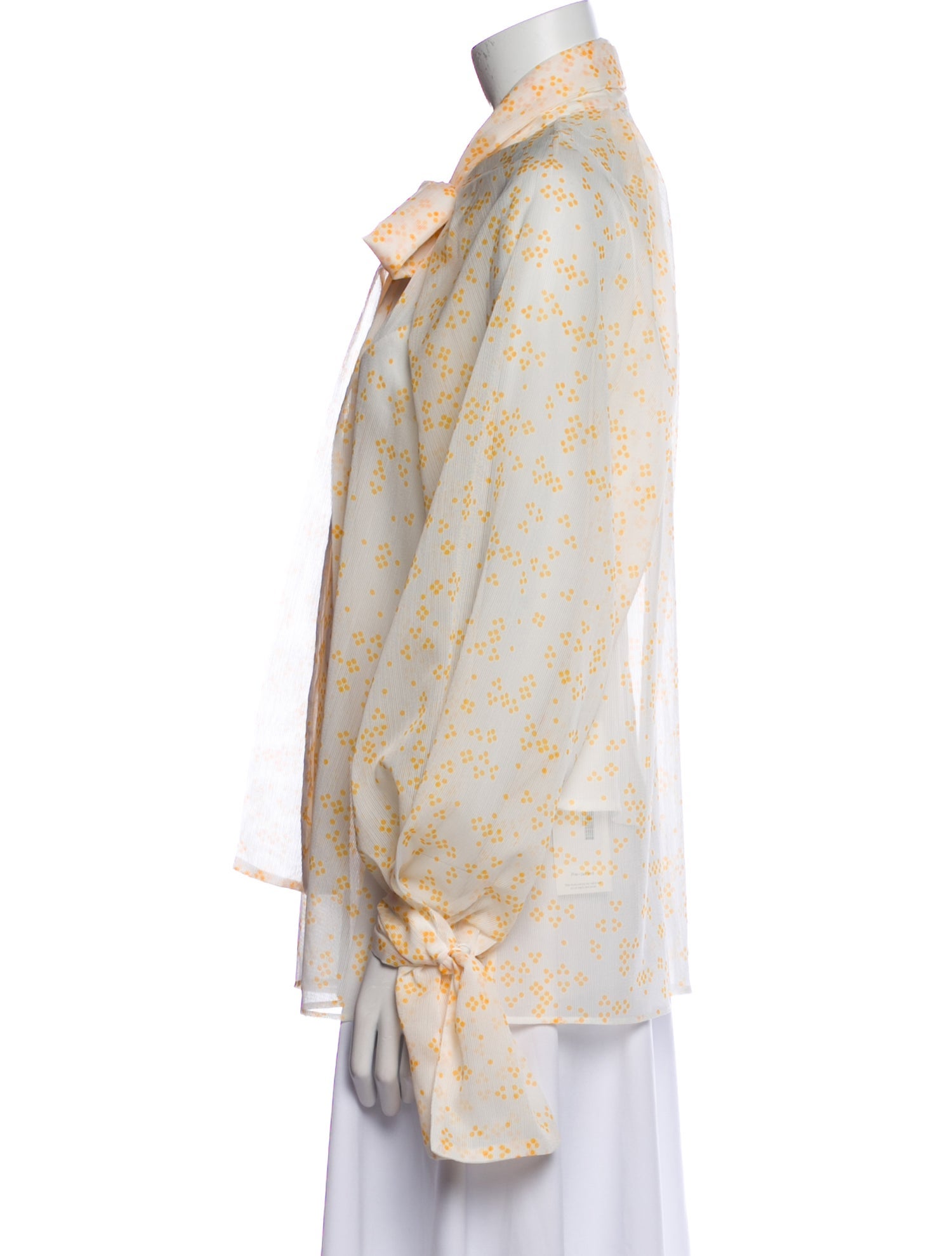 Acler Floral Print Long Sleeve Blouse