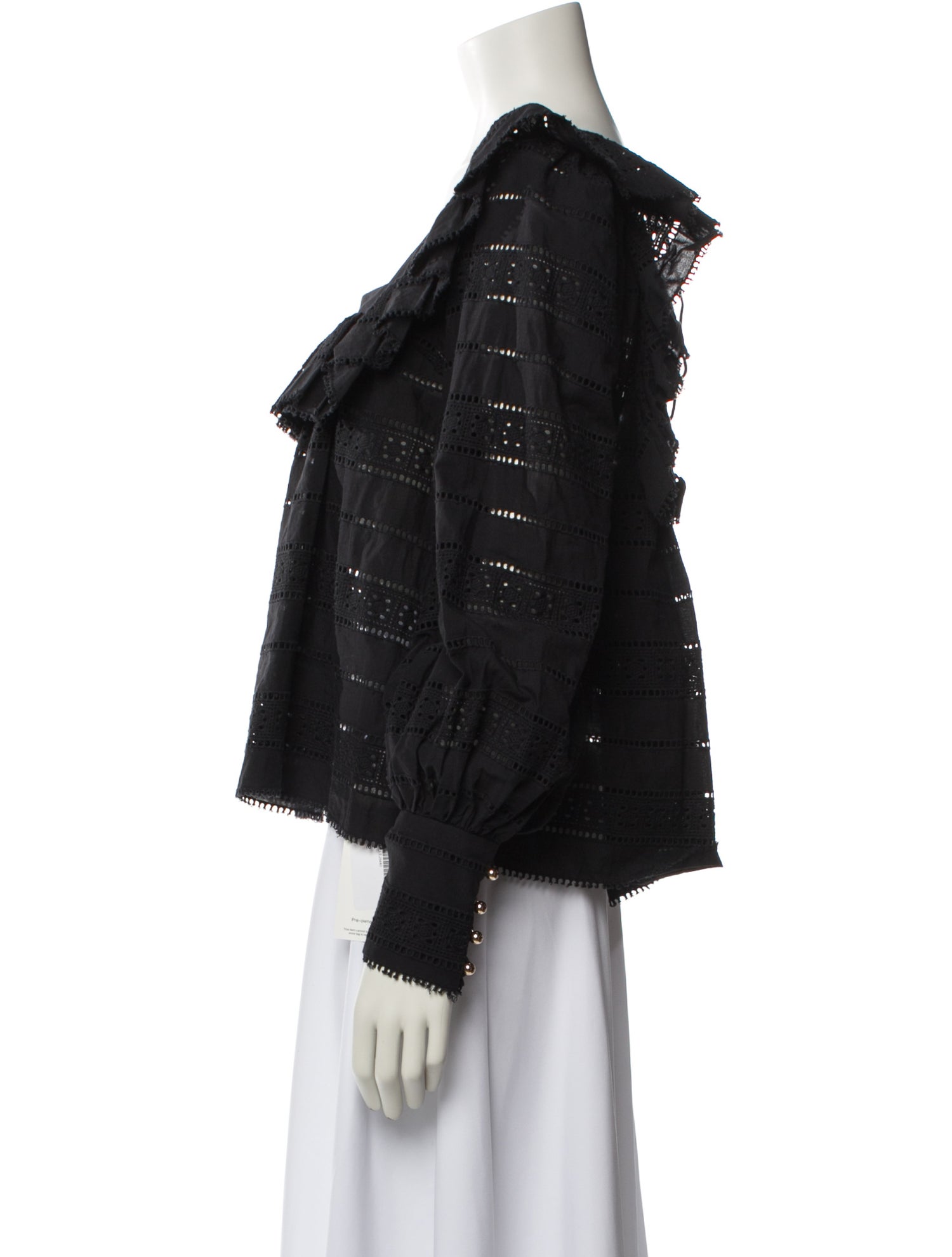 Acler Square Neckline Long Sleeve Blouse