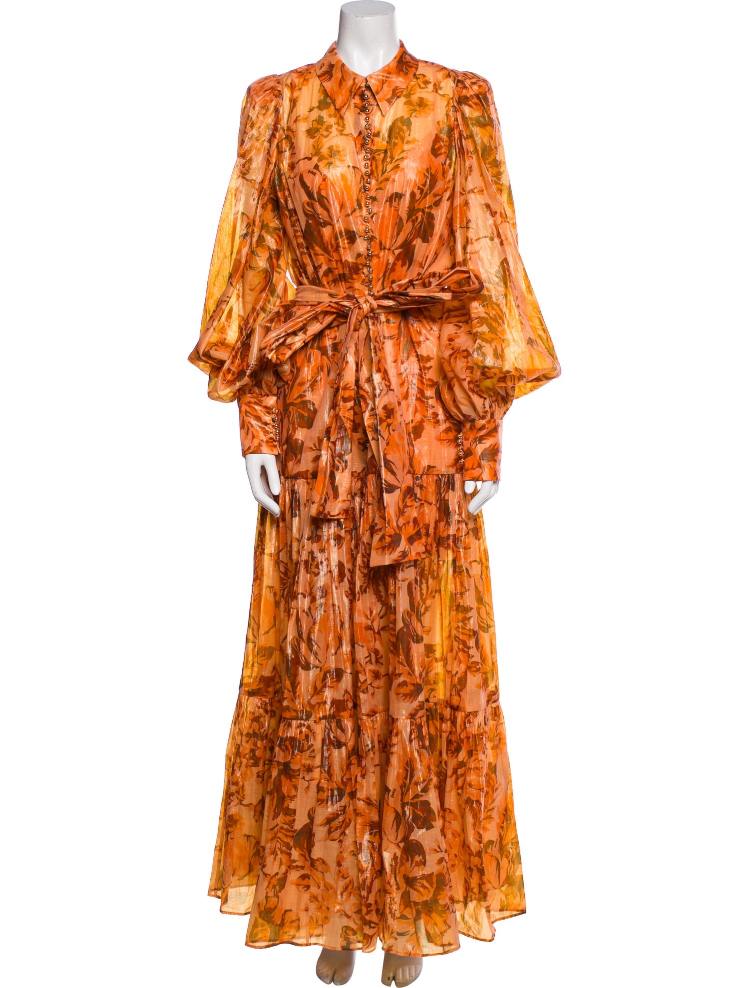 Acler Floral Print Long Dress