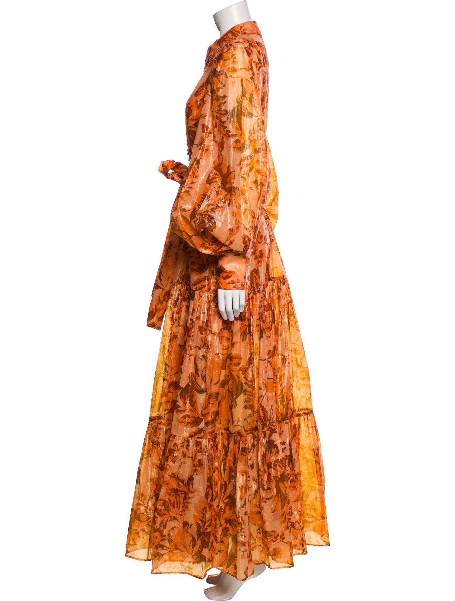 Acler Floral Print Long Dress