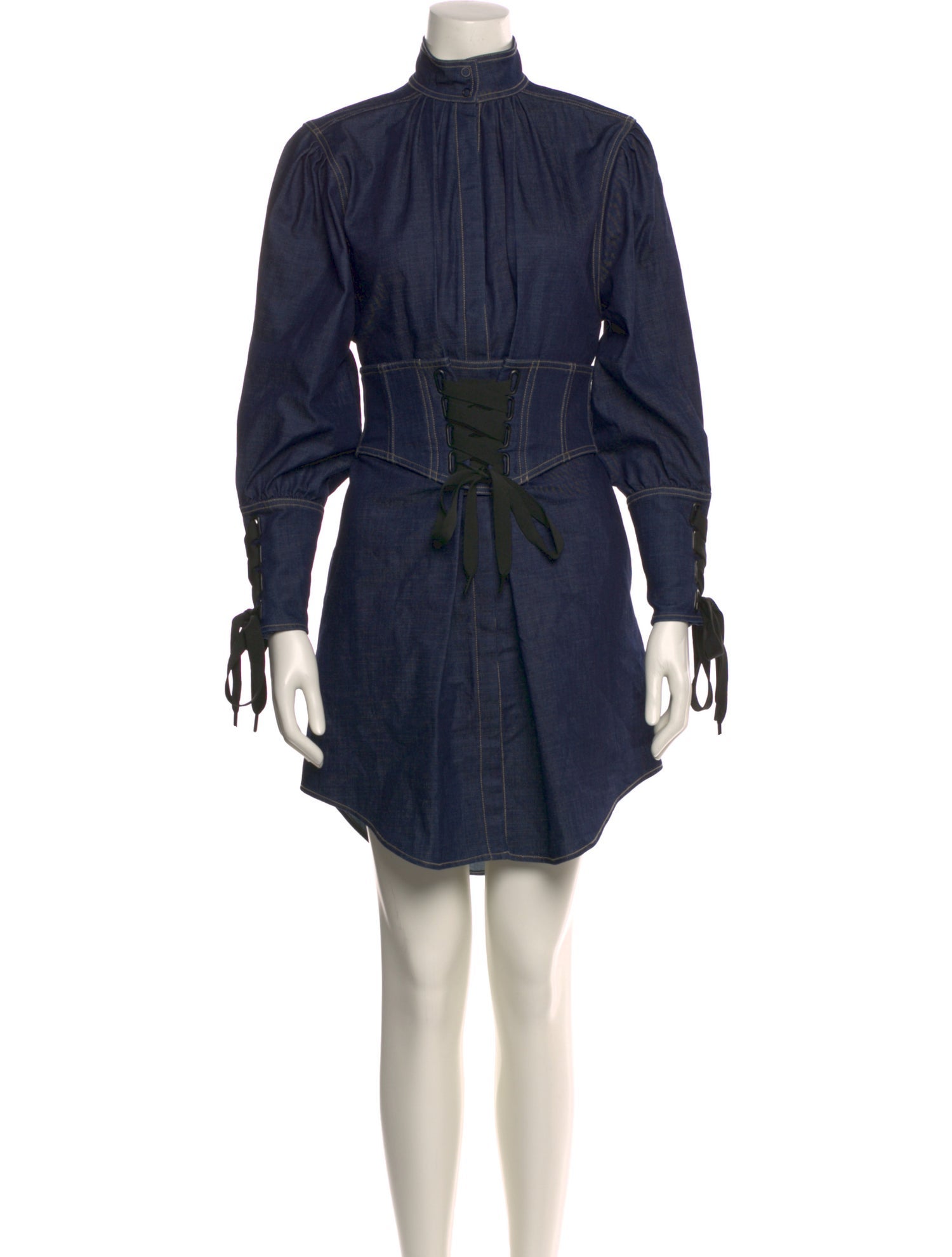 Acler Mock Neck Knee-Length Dress