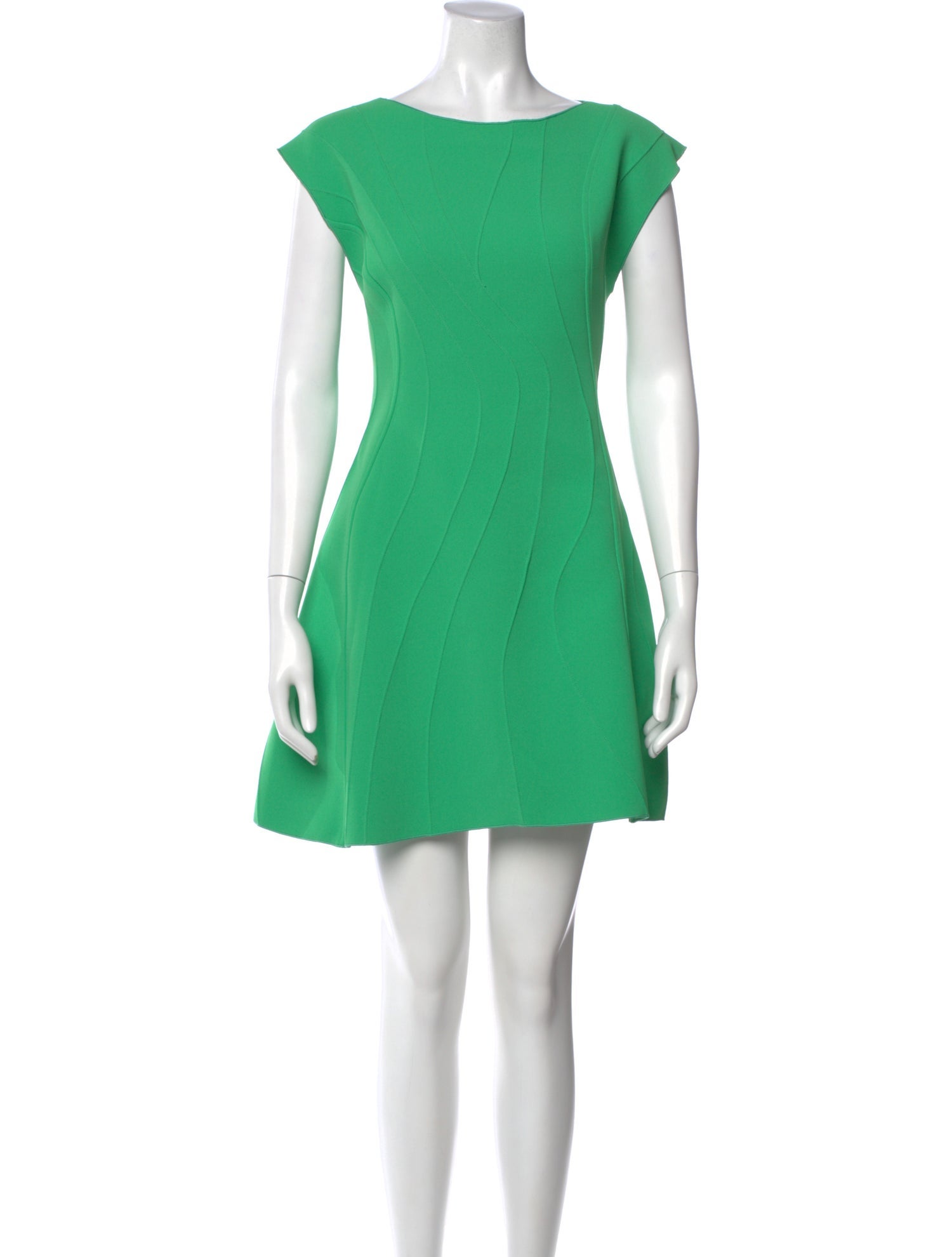 green emerald velvet dress YARWIN MINI DRESS
