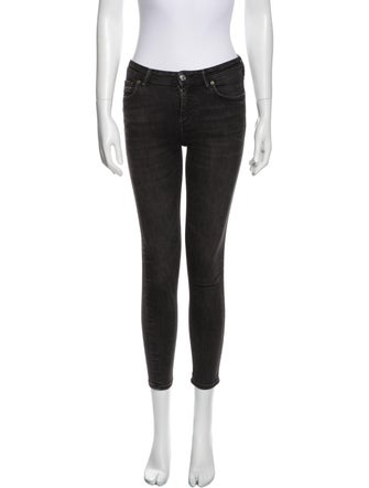 Acne Studios Blå Konst Mid-Rise Skinny Leg Jeans