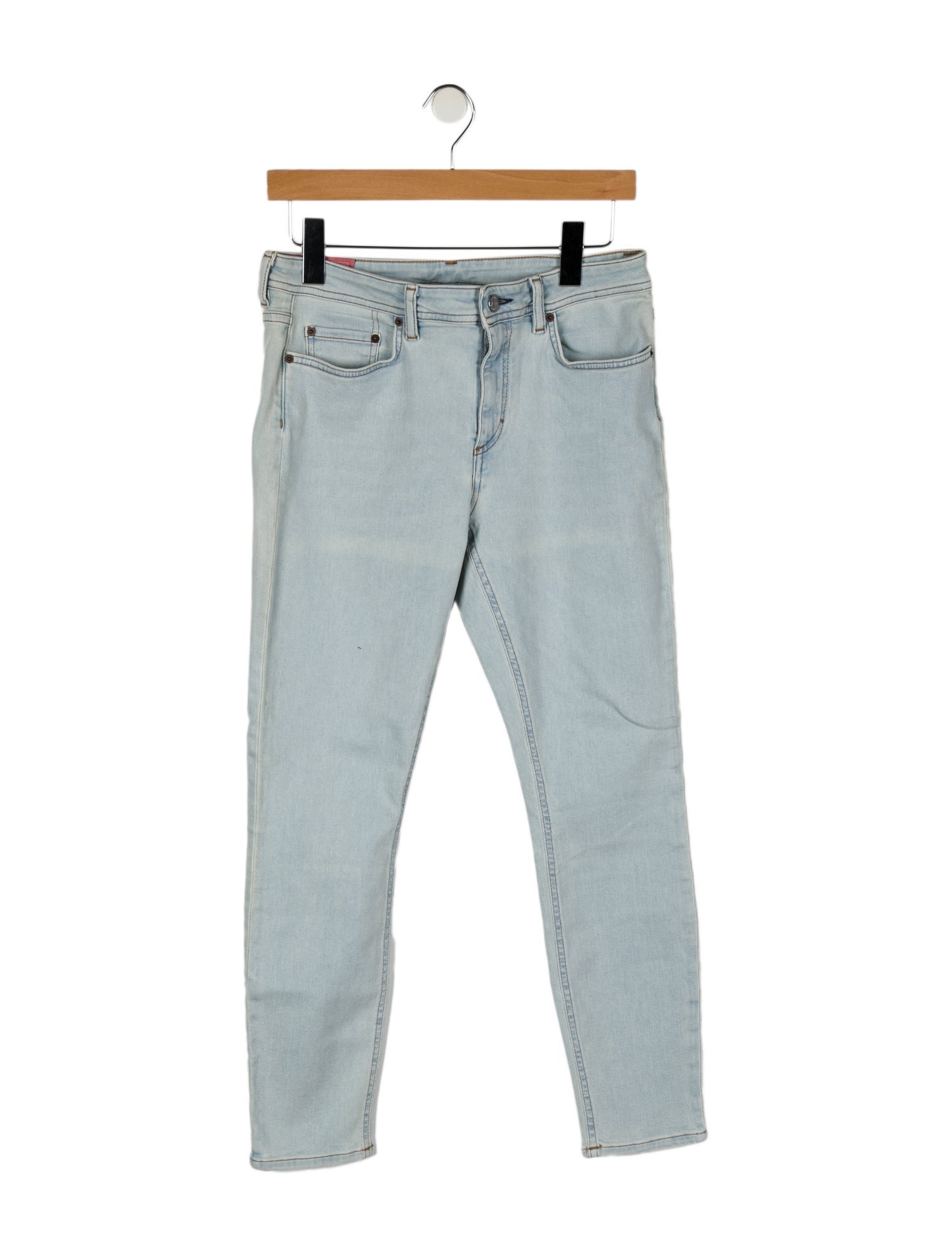 Acne Studios Blå Konst Mid-Rise Skinny Leg Jeans