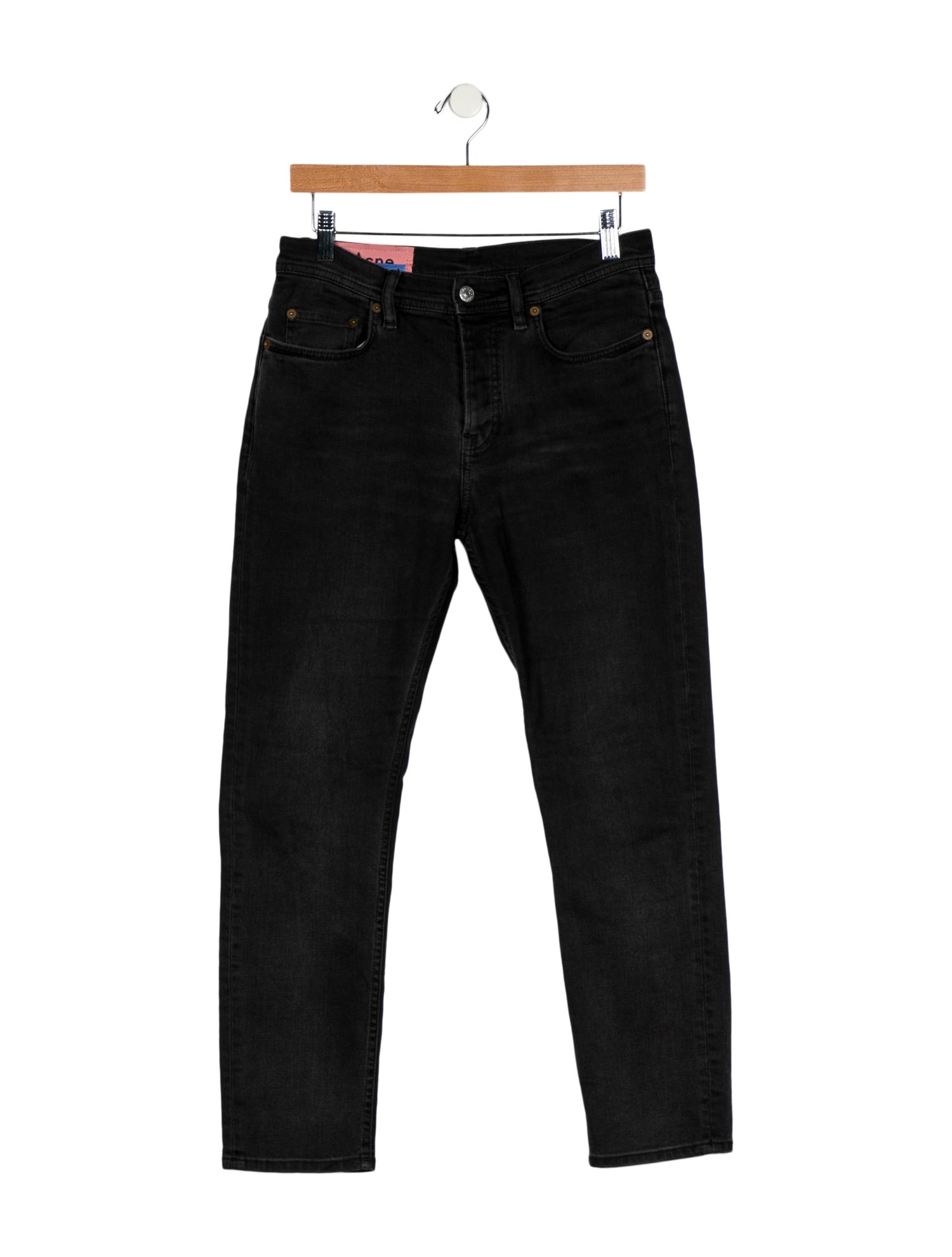 Acne Studios Blå Konst Mid-Rise Straight Leg Jeans