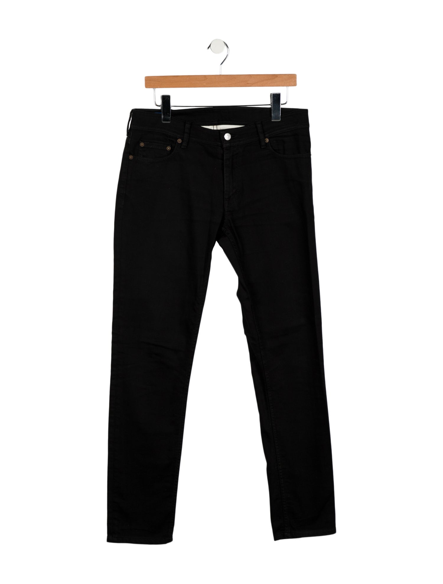 Acne Studios Blå Konst Mid-Rise Straight Leg Jeans