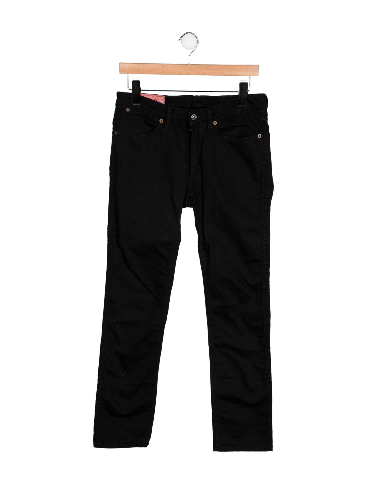 Acne Studios Blå Konst Mid-Rise Straight Leg Jeans
