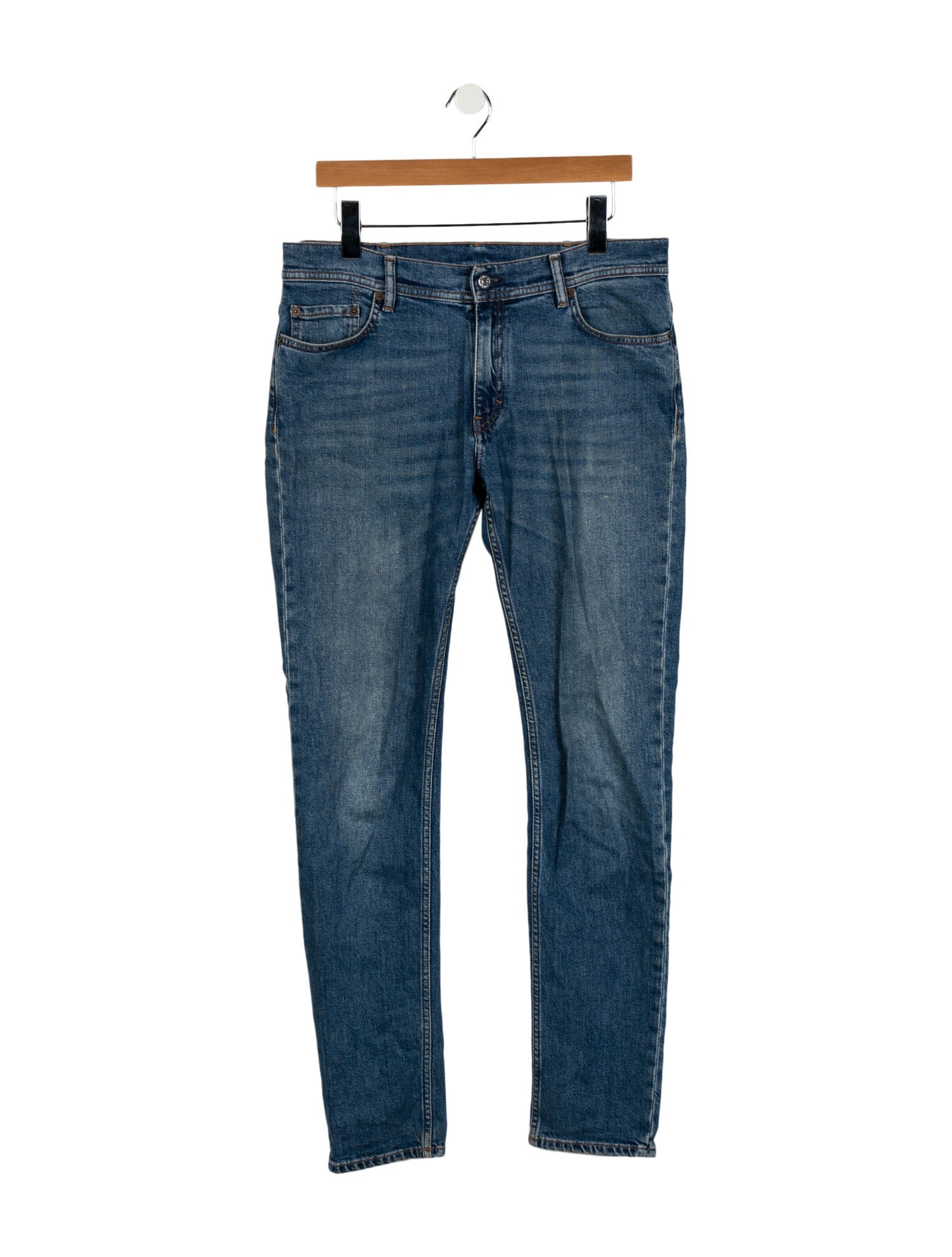 Acne Studios Blå Konst Mid-Rise Skinny Leg Jeans