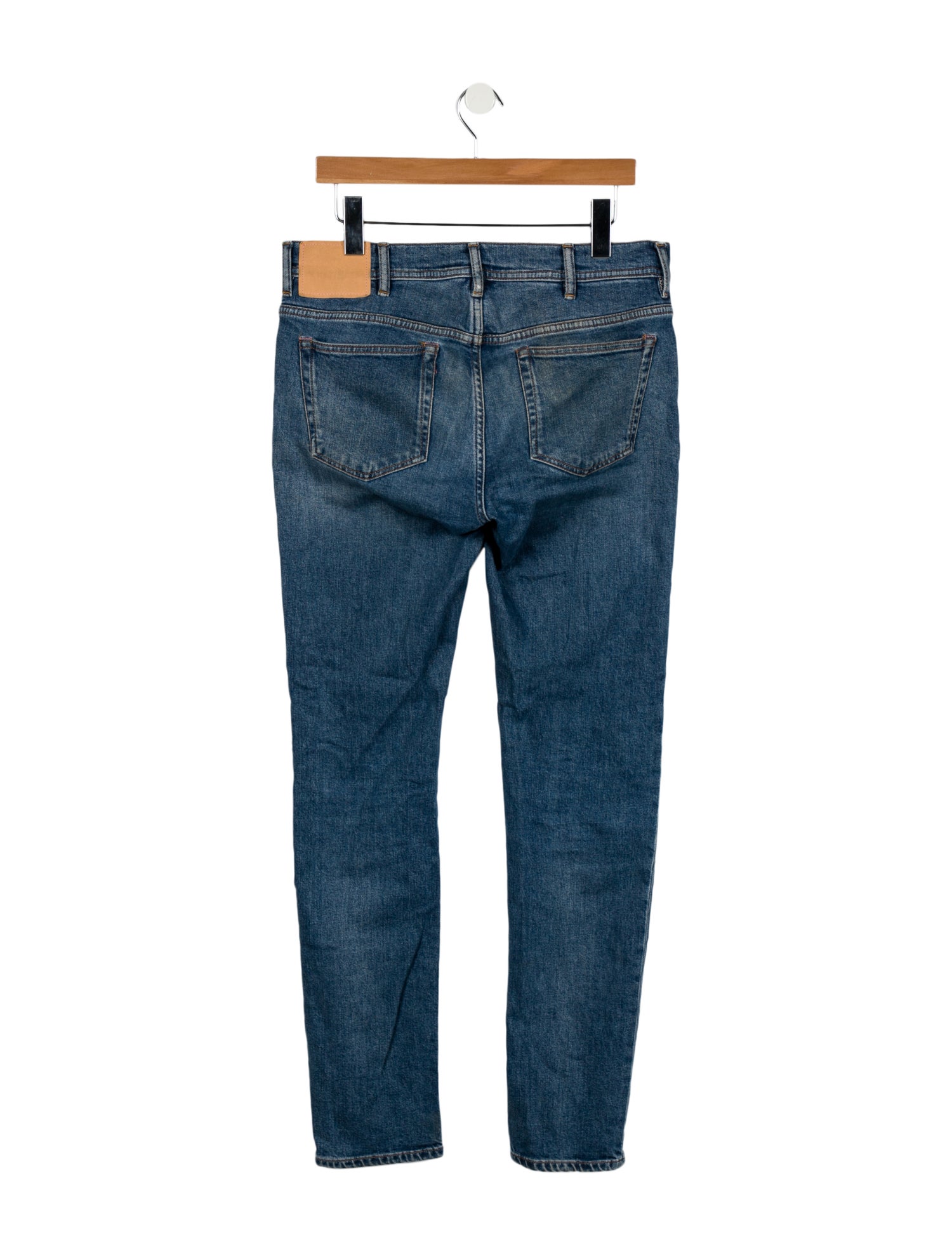 Acne Studios Blå Konst Mid-Rise Skinny Leg Jeans