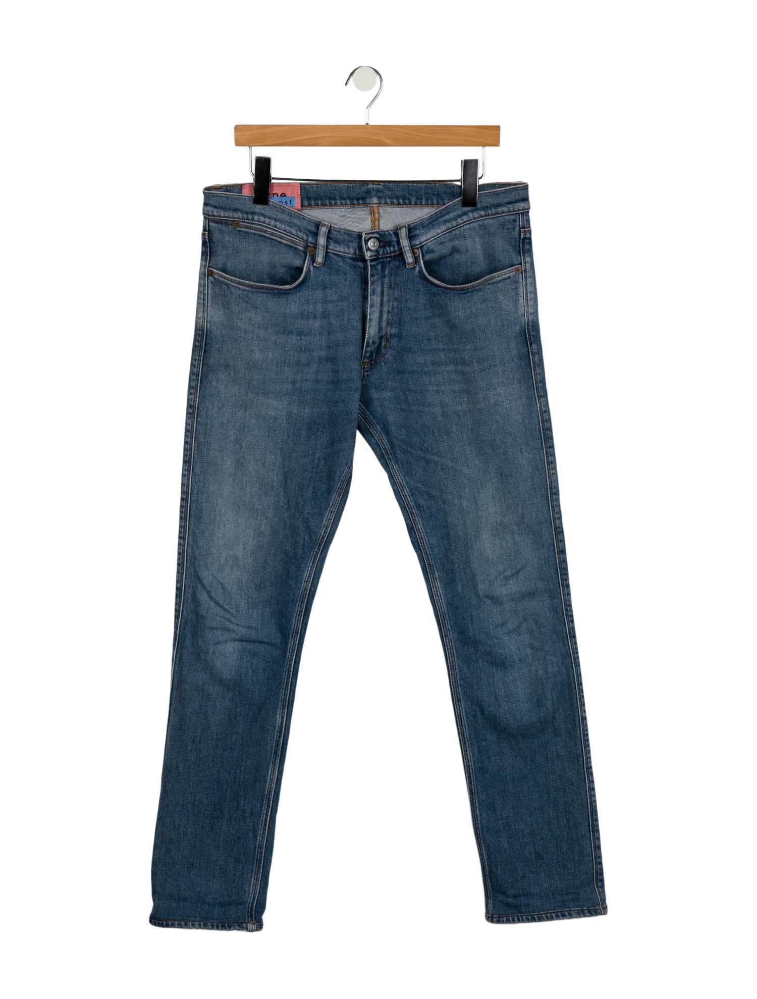 Acne Studios Blå Konst Mid-Rise Skinny Leg Jeans