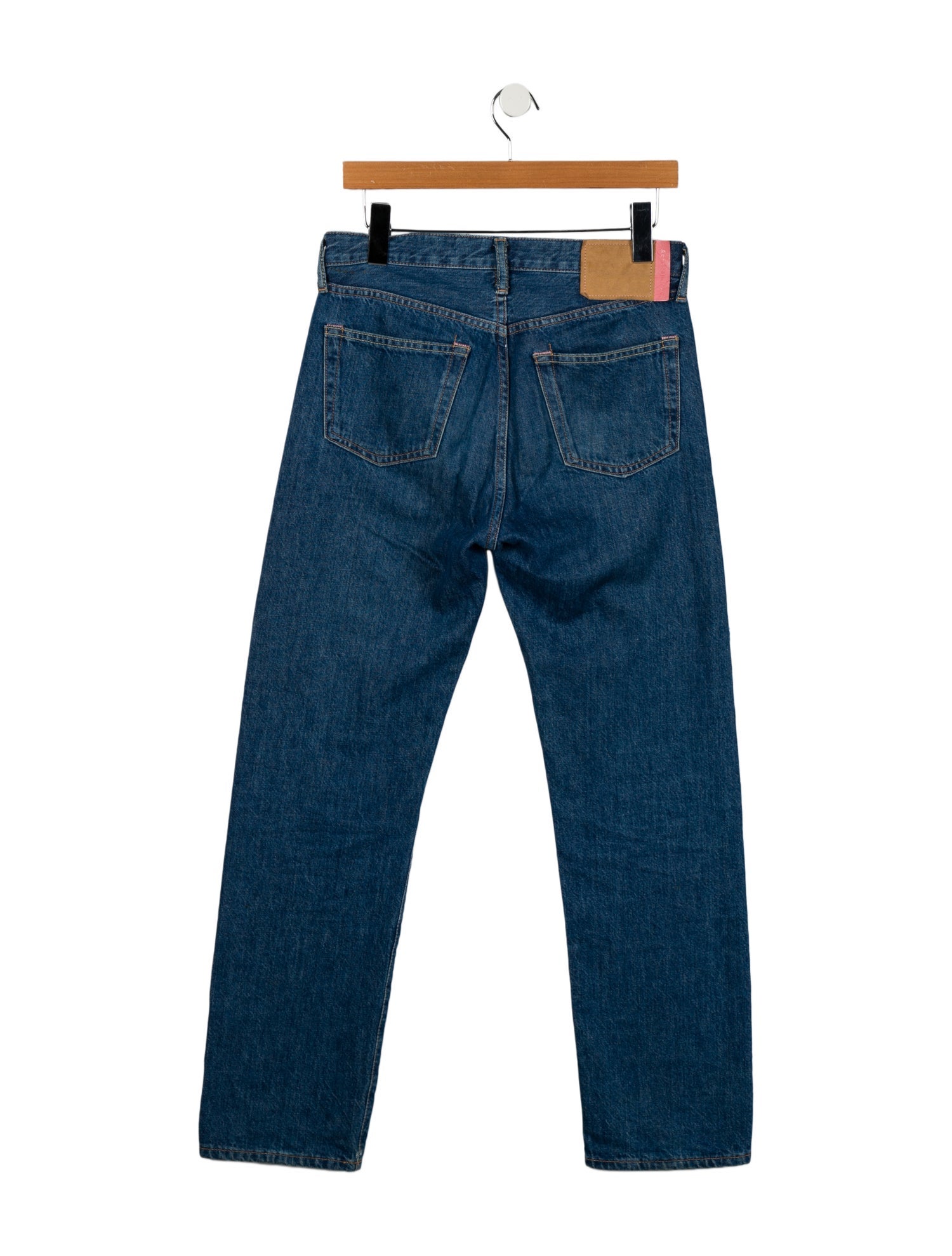 Acne Studios Blå Konst Mid-Rise Straight Leg Jeans