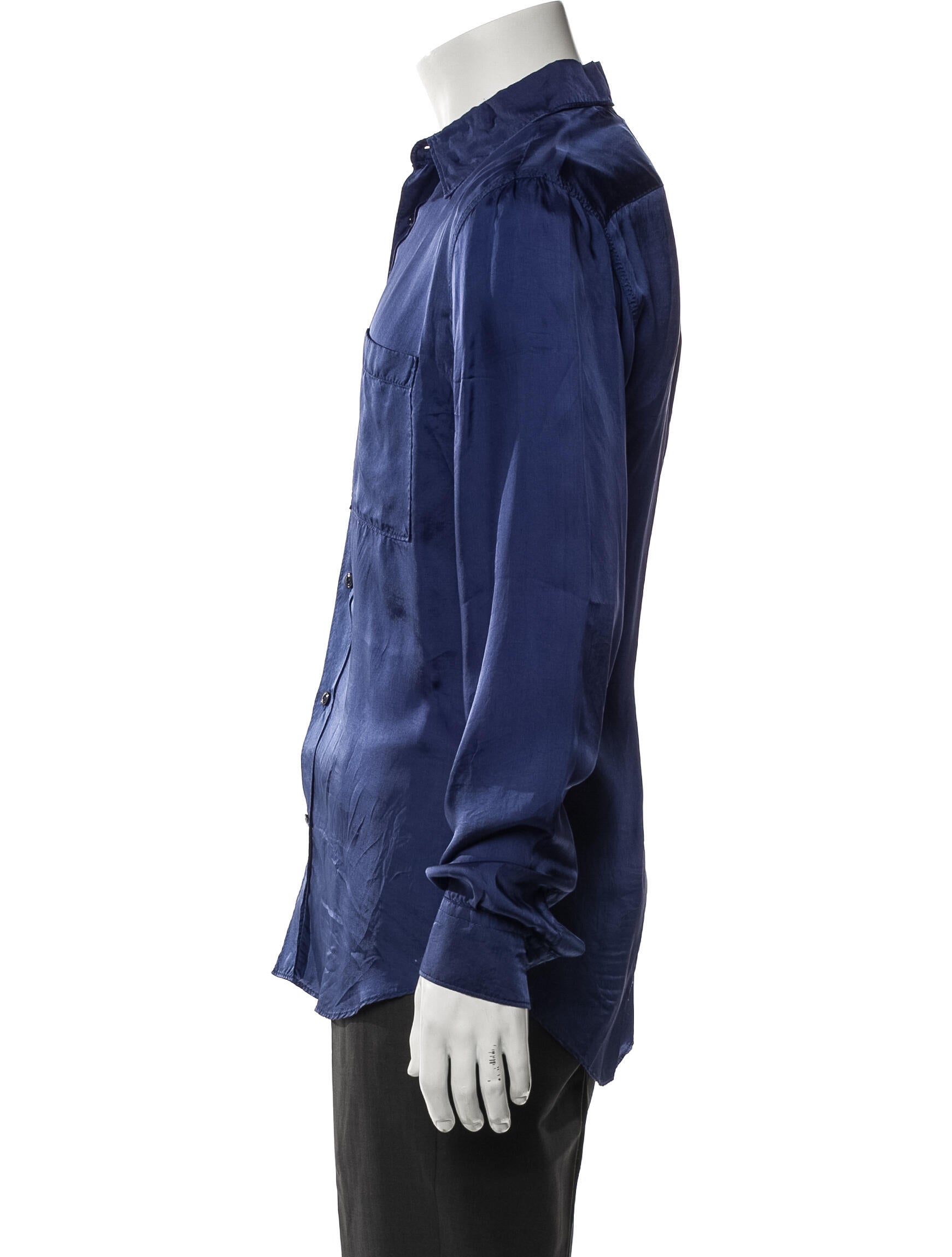 Acne Studios Blå Konst Long Sleeve Shirt