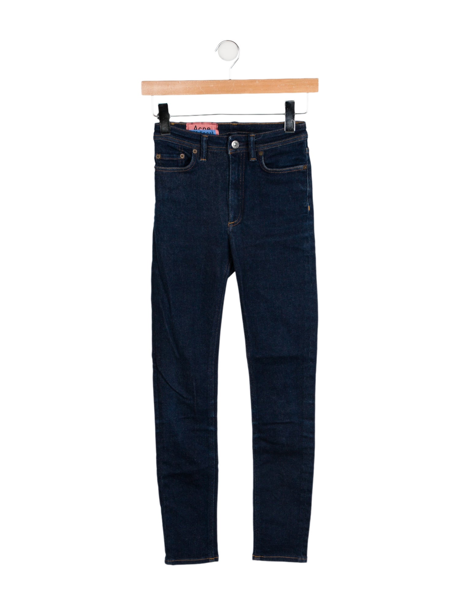 Acne Studios Blå Konst Mid-Rise Skinny Leg Jeans