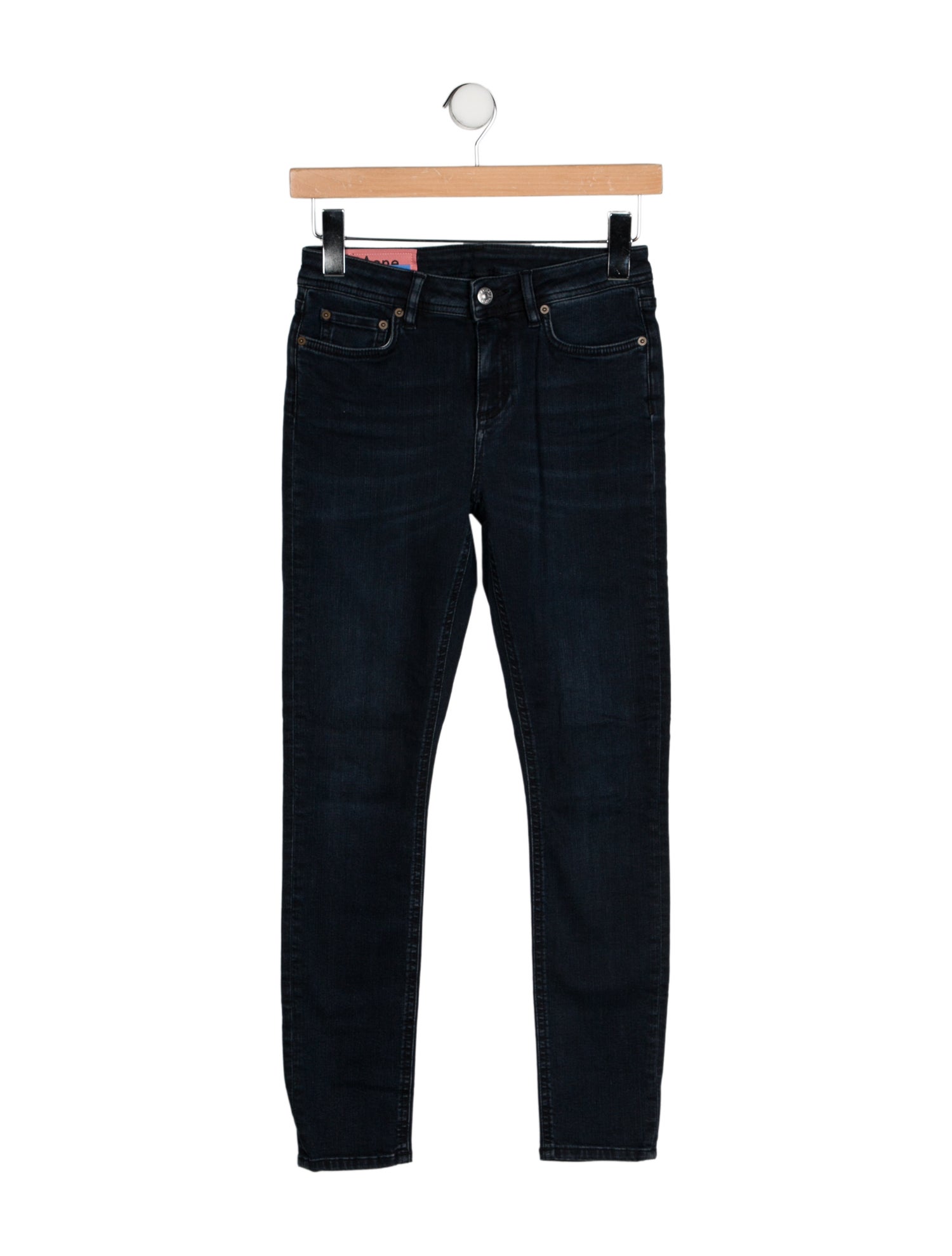 Acne Studios Blå Konst Mid-Rise Skinny Leg Jeans