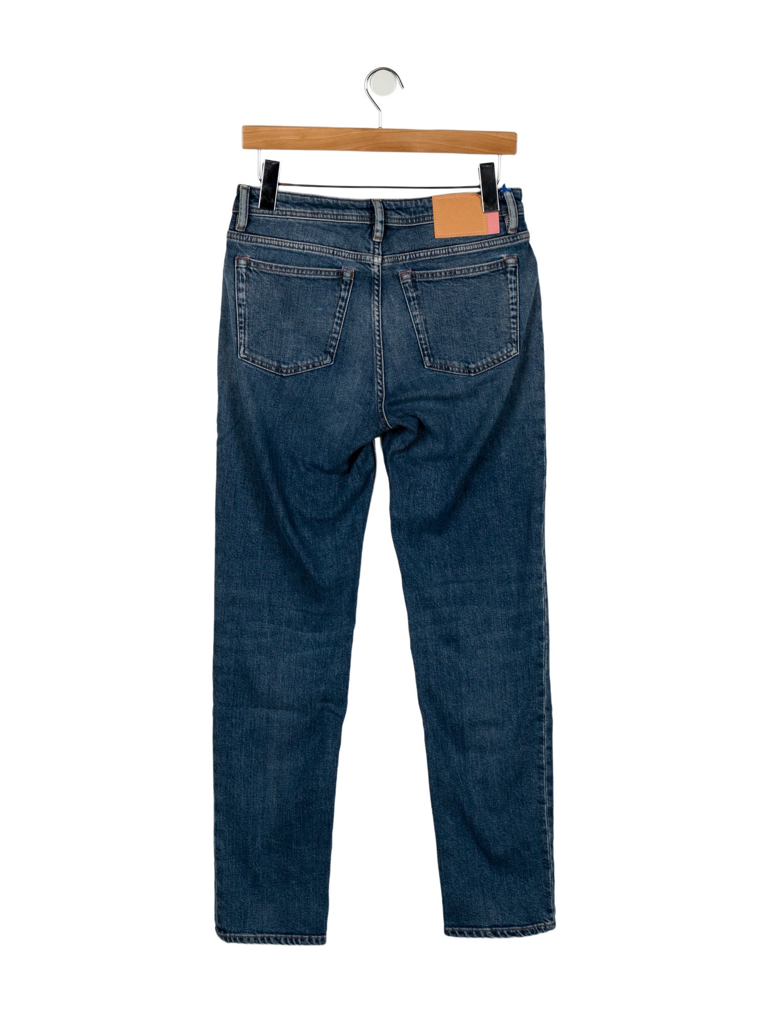 Acne Studios Blå Konst Mid-Rise Straight Leg Jeans